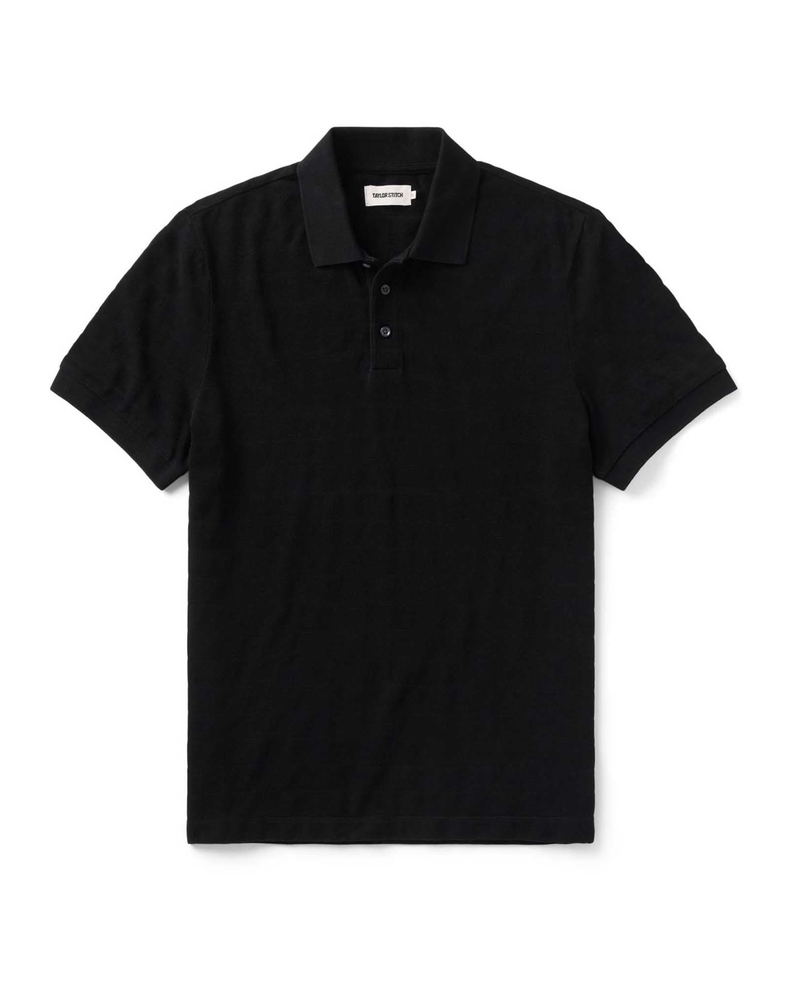 The Pacific Polo in Black Indigo Pique Stripe | Modern Menswear by yycbvcnbmmnbm