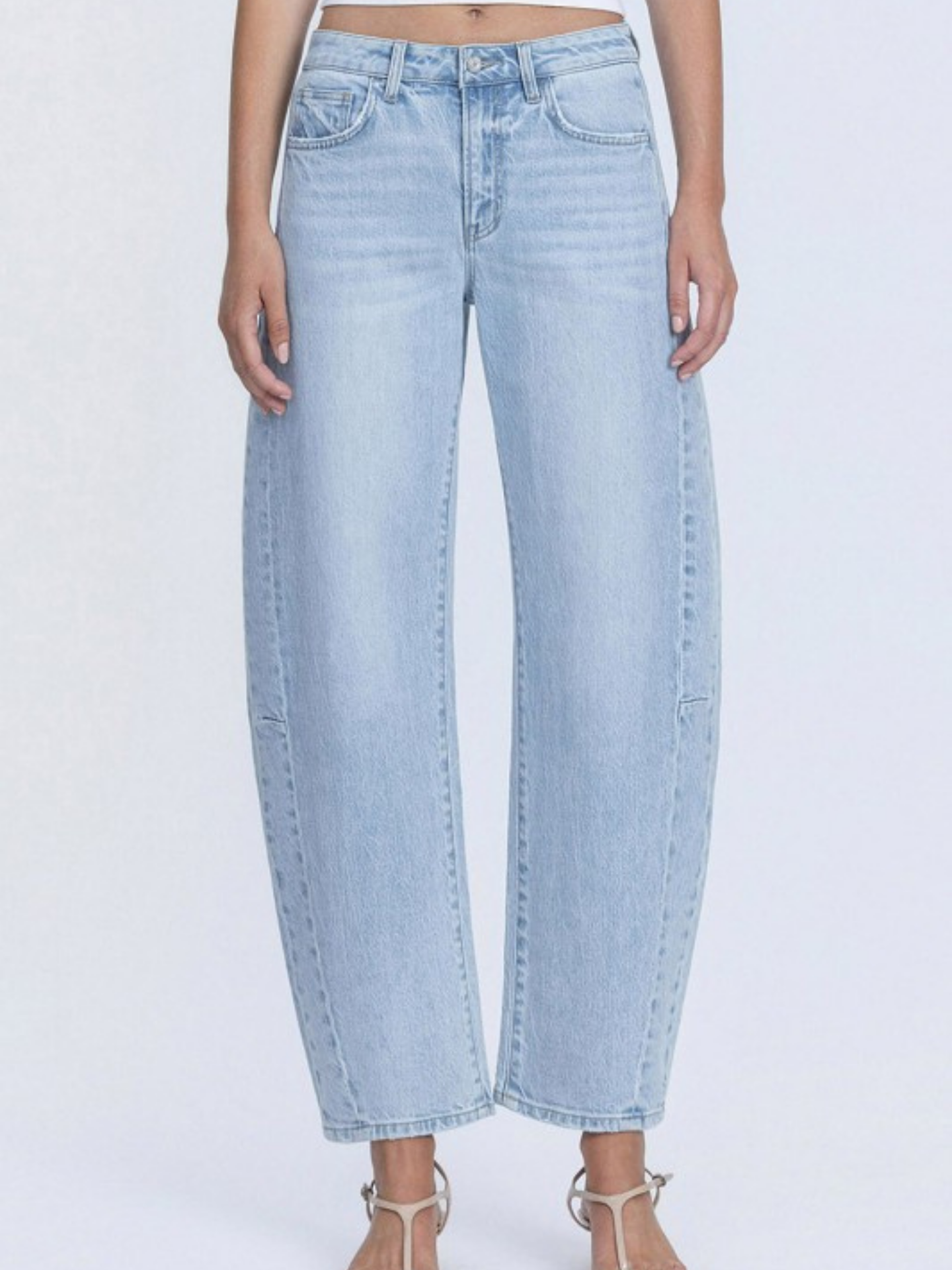 Light Wash Slim Barrel | Elegant Women's Fashion by coolavocek