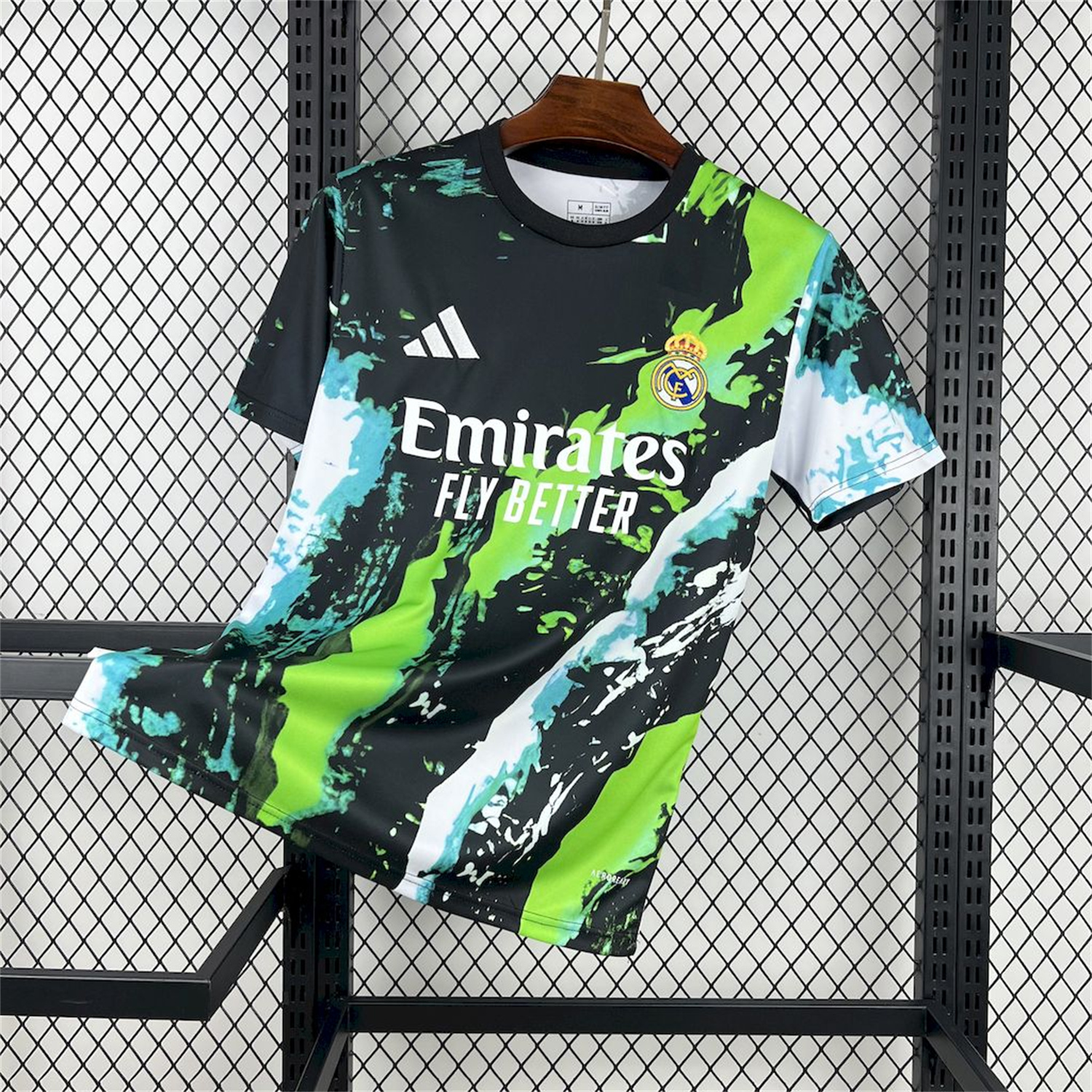 AlphaJersey-Real Madrid 25-26 Black Green Colorful Training Jersey - Fans Version