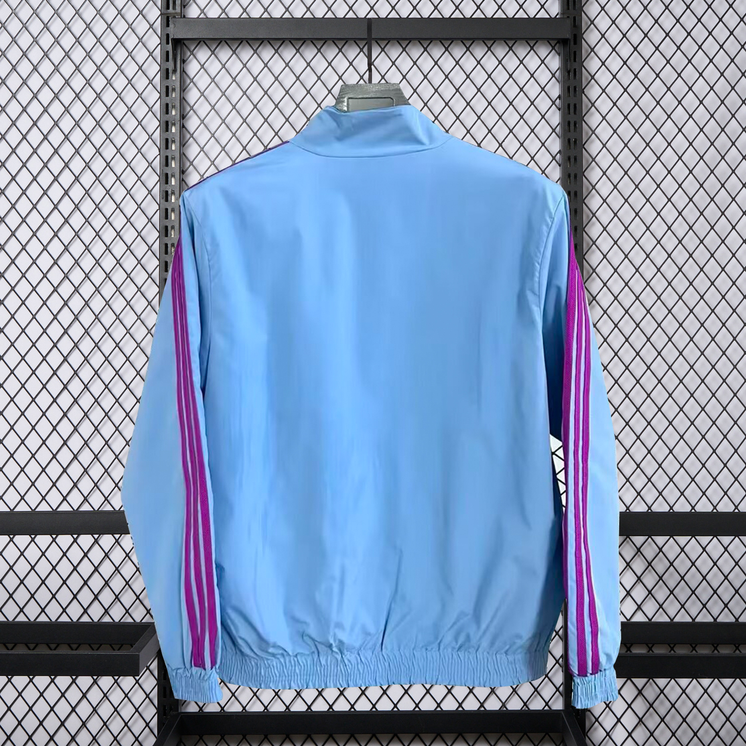 AlphaJersey-Arsenal 25-26 Double Sided Reversible Windbreaker - Deep Blue & Light Blue