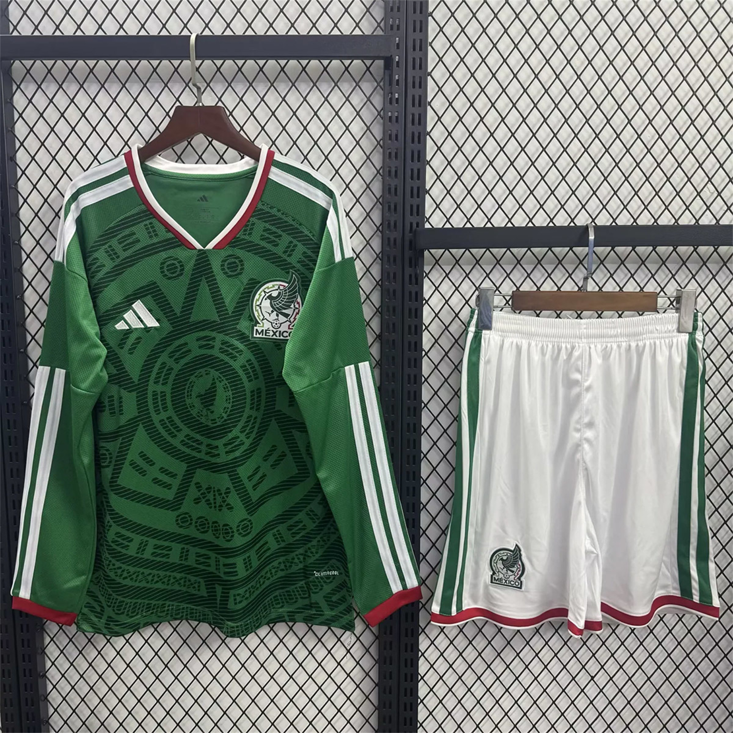 AlphaJersey-Mexico 2026 Home Long Sleeves Kids Kit