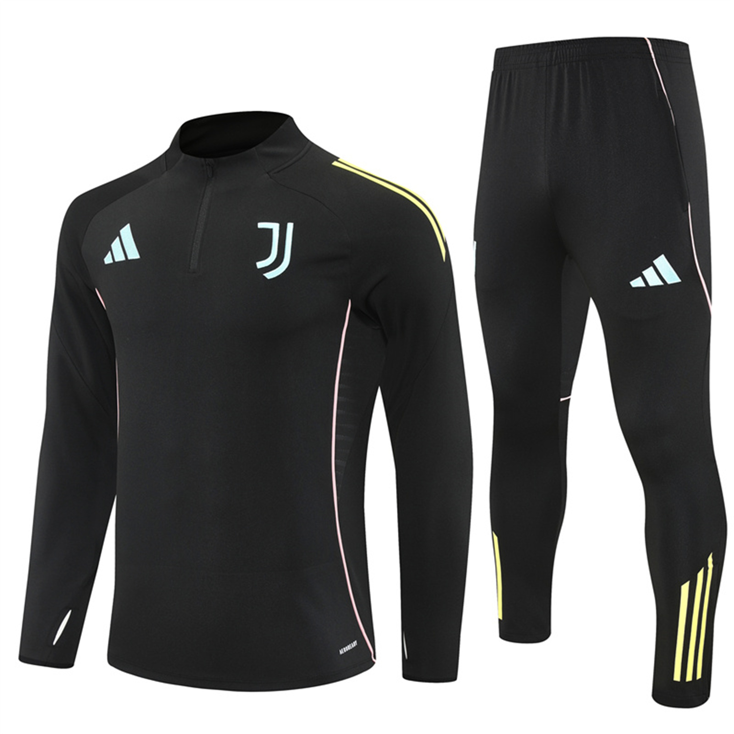 AlphaJersey-Juventus 25-26 Long Sleeve Training Set - Black Top and Black Pants