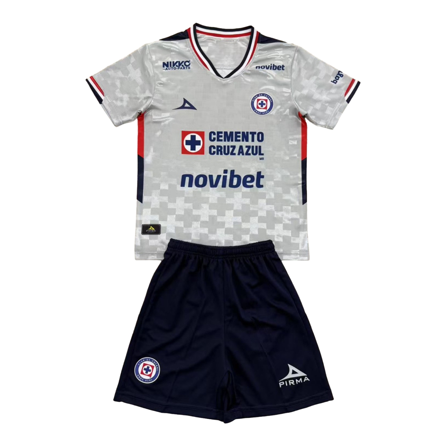 AlphaJersey-Cruz Azul 25-26 Away Blue Men's Adult Jersey Set - Fans Version