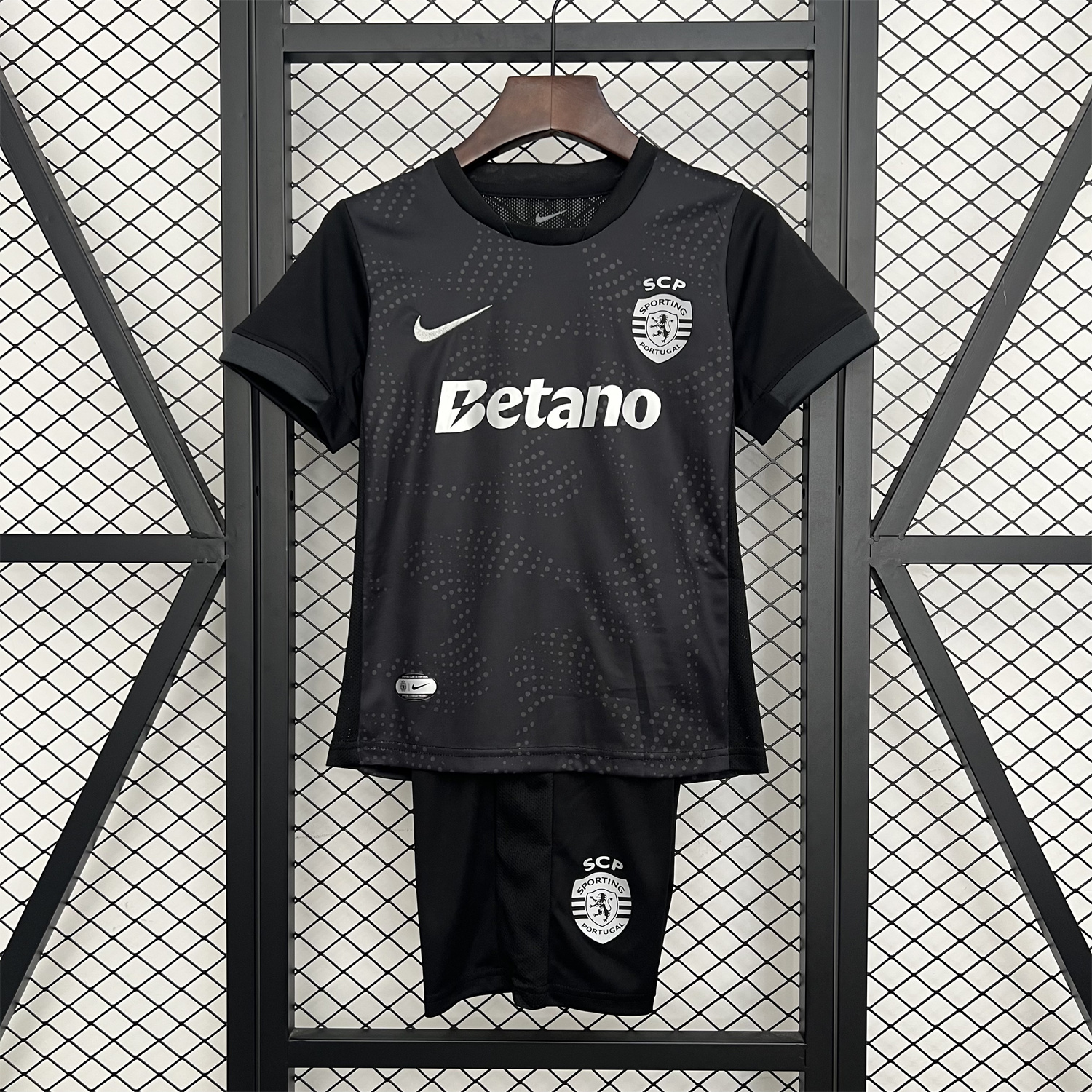 AlphaJersey-Sporting CP 25-26 Black Special Kids Kit