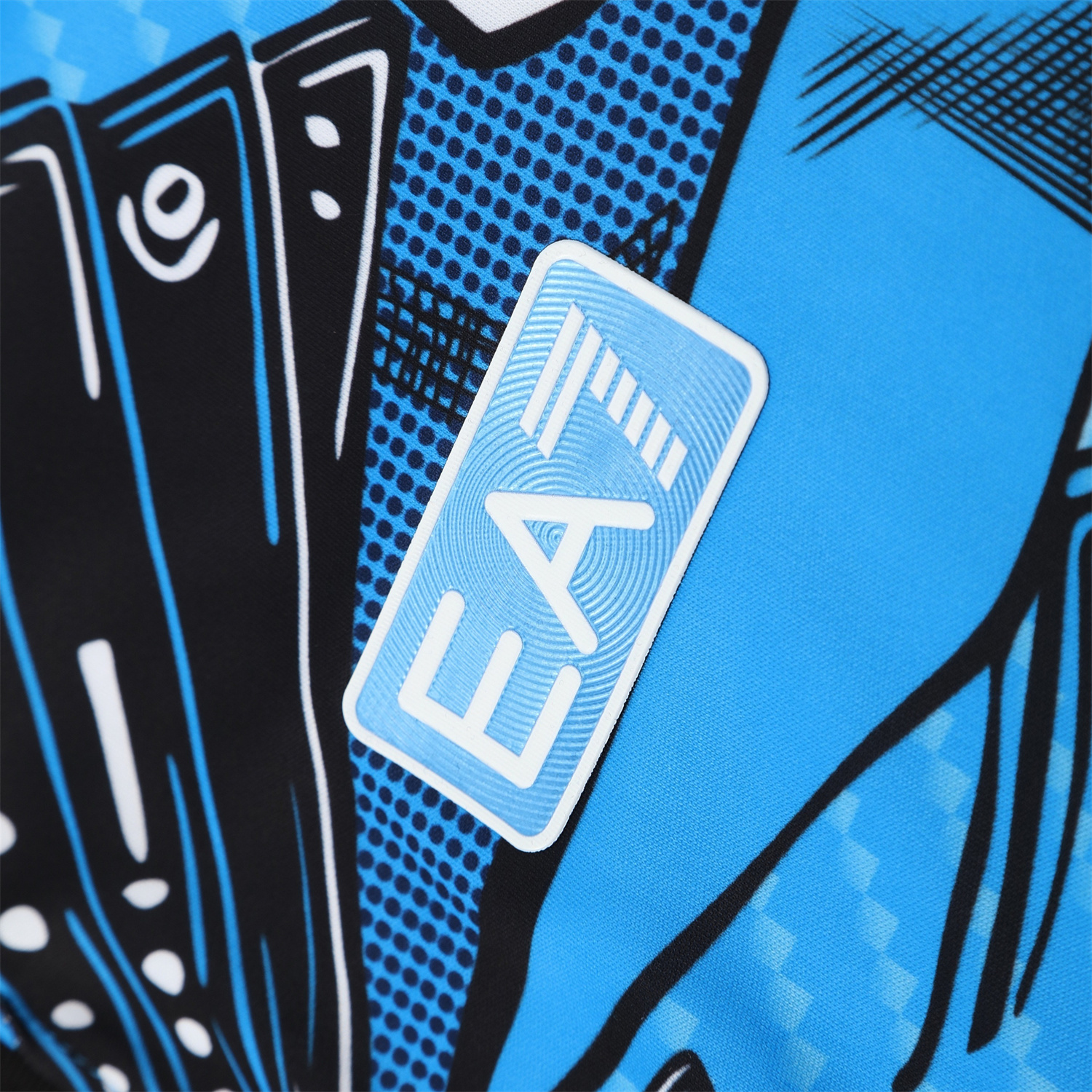 AlphaJersey-Napoli 25-26 Vest Training Set - Blue Mecha Vest & Black Shorts