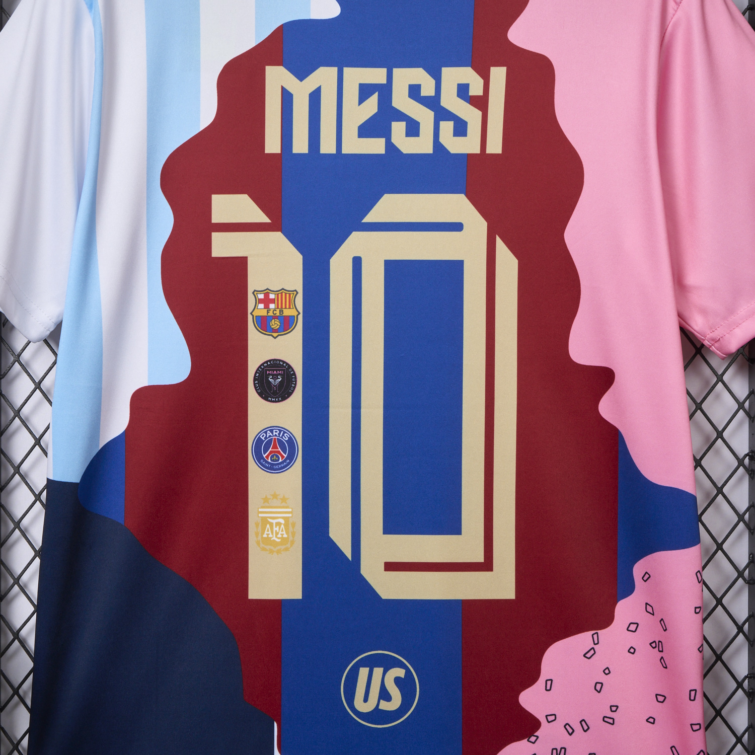 AlphaJersey-Messi Career Commemorative Jersey - Fans Version - Barcelona Argentina Paris Saint-Germain PSG INT M.A.M