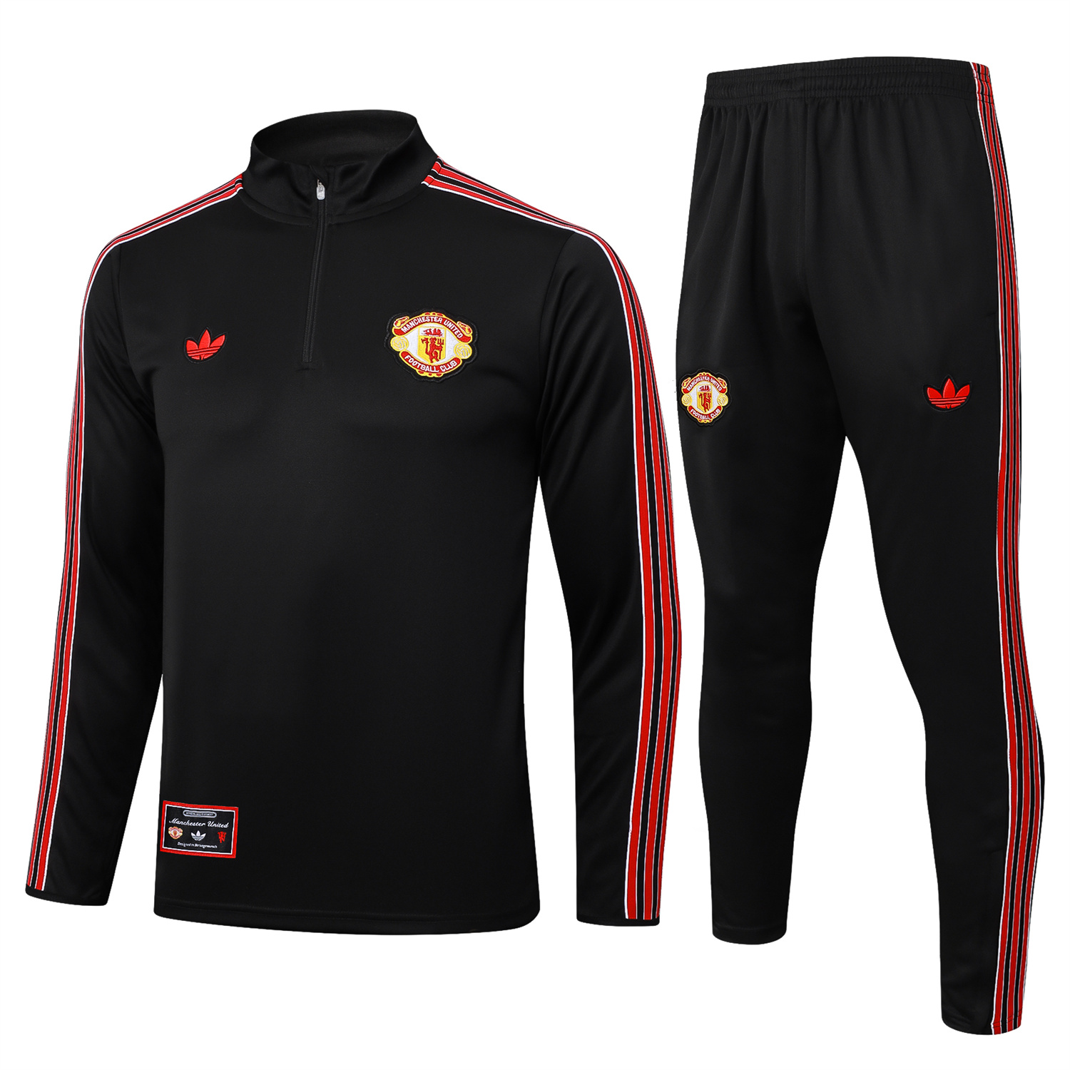 AlphaJersey-Manchester United 25-26 Originals Terrace Icon Jacket Training Tracksuit - Black