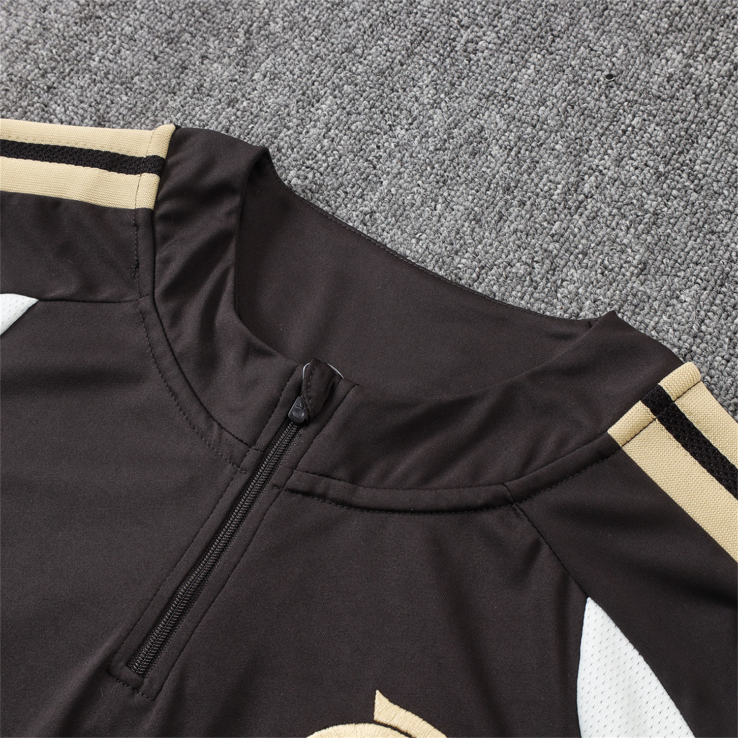 AlphaJersey-Flamengo 2026 Long Sleeve Training Set - Black With White Top & Pants