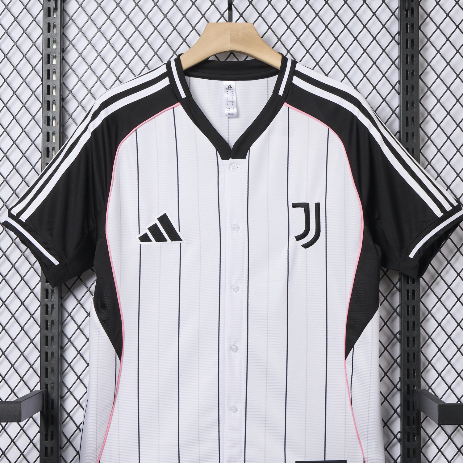AlphaJersey-Juventus 25-26 White Baseball Jersey with Black Stripes