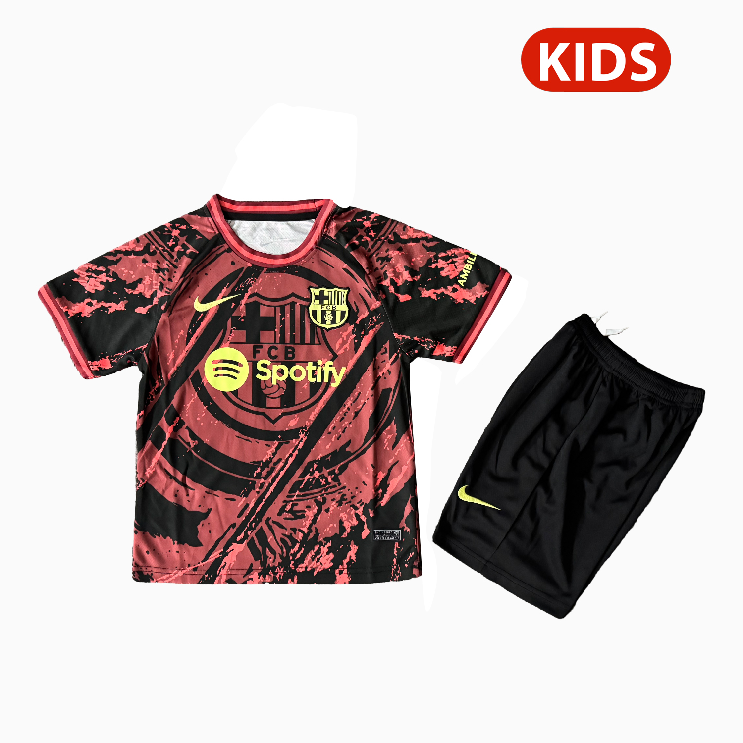 AlphaJersey-Barcelona 25-26 Big Logo Red Black Special Kids Kit