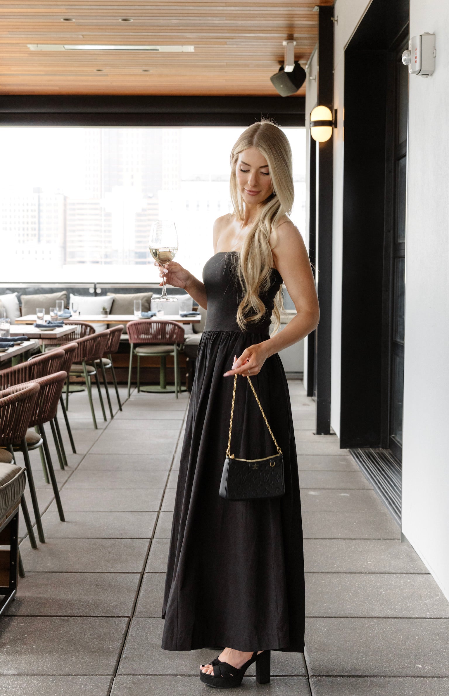 Black Strapless Maxi Dress | Elegant Women's Fashion by coolavocek