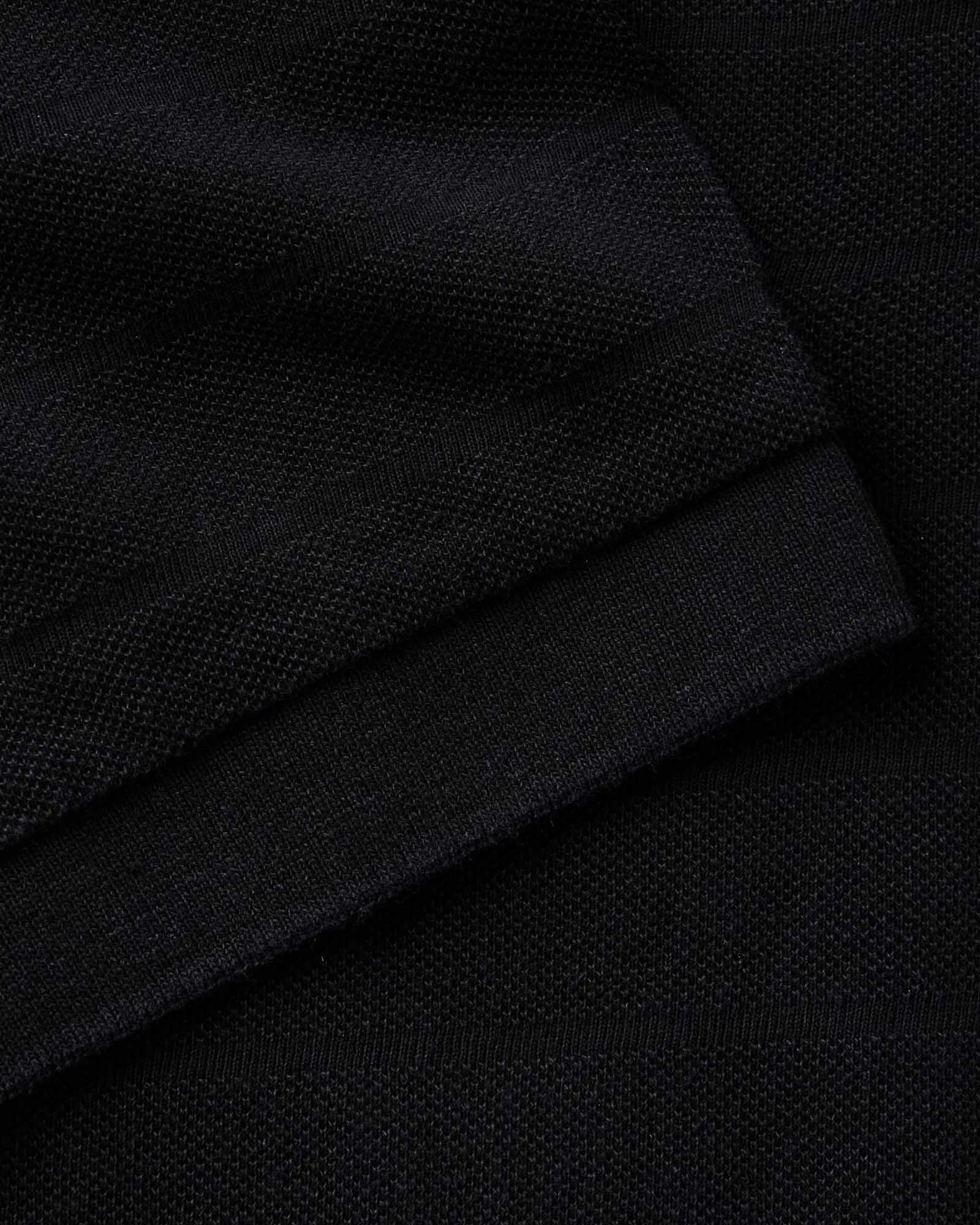 The Pacific Polo in Black Indigo Pique Stripe | Modern Menswear by yycbvcnbmmnbm