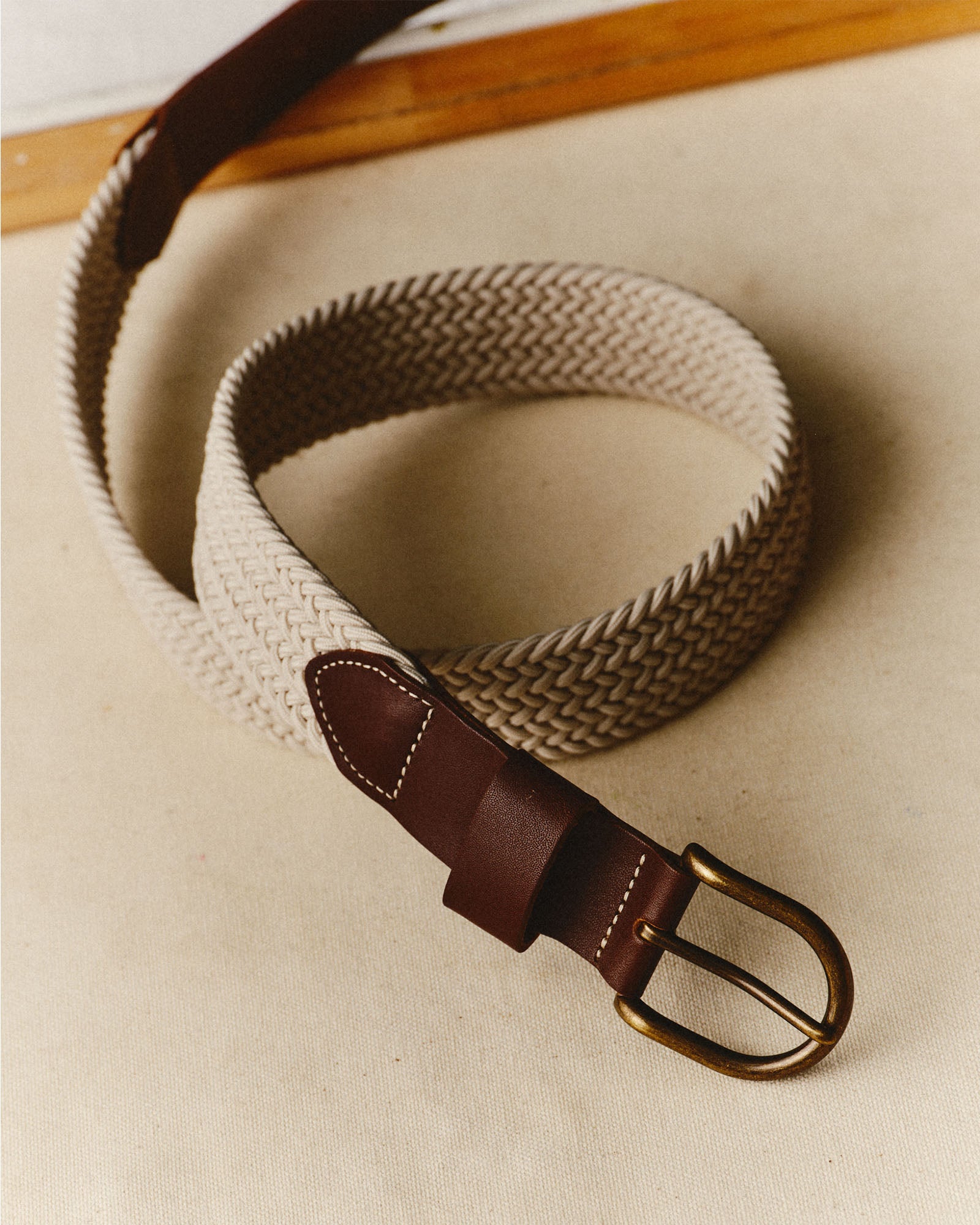 The Stretch Braided Belt in Natural | Modern Menswear by yycbvcnbmmnbm