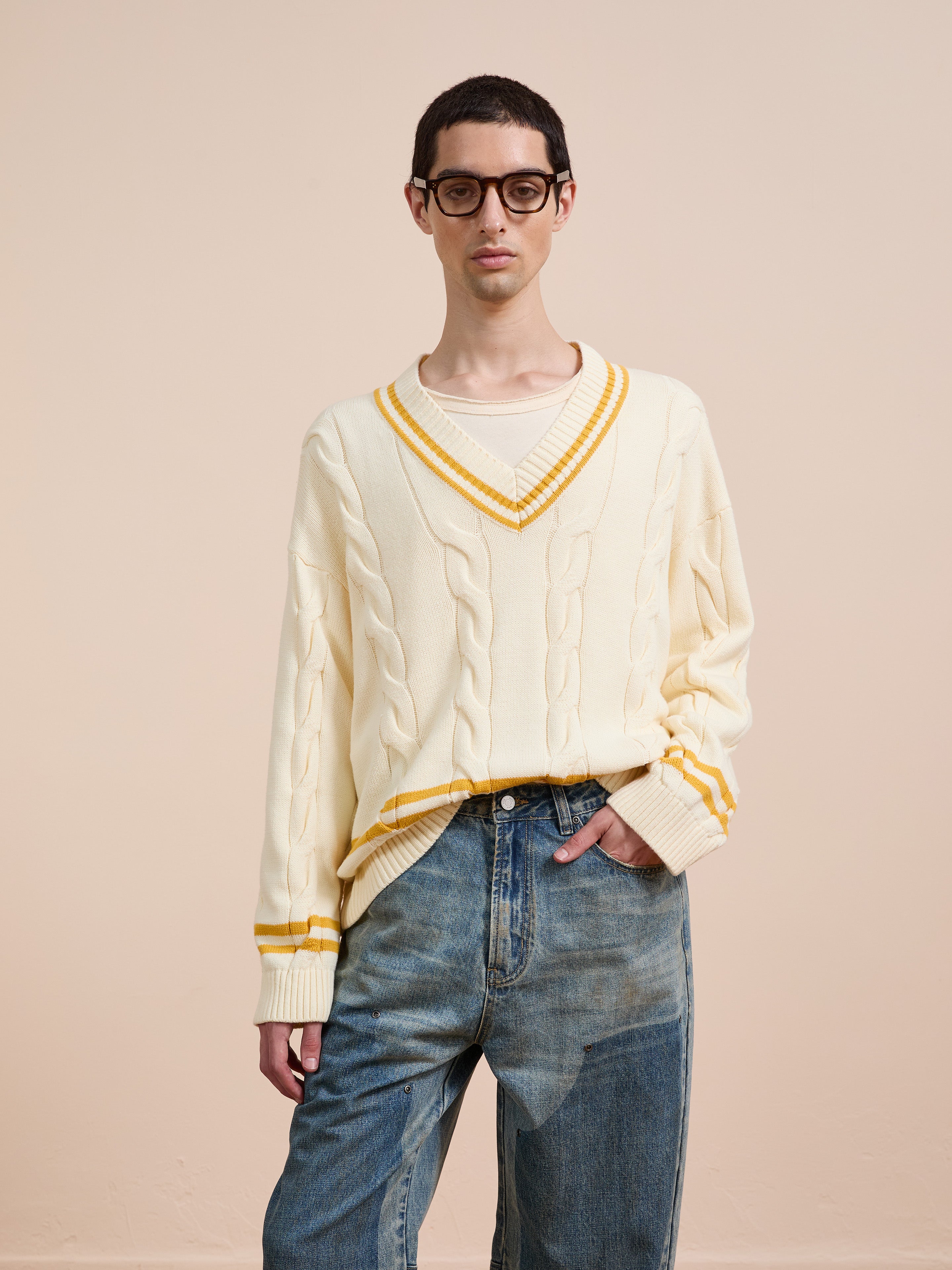V-Neck Cricket Sweater | Modern Menswear by yycbvcnbmmnbm