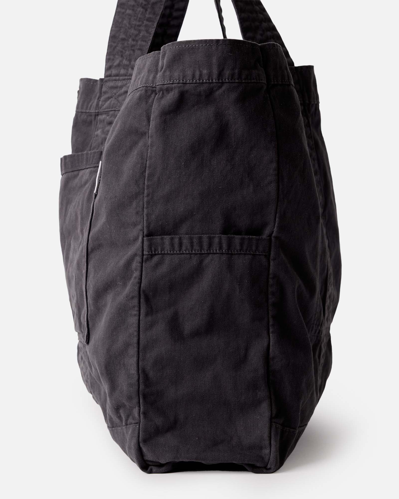 The Foundation Tote in Organic Faded Black | Modern Menswear by yycbvcnbmmnbm