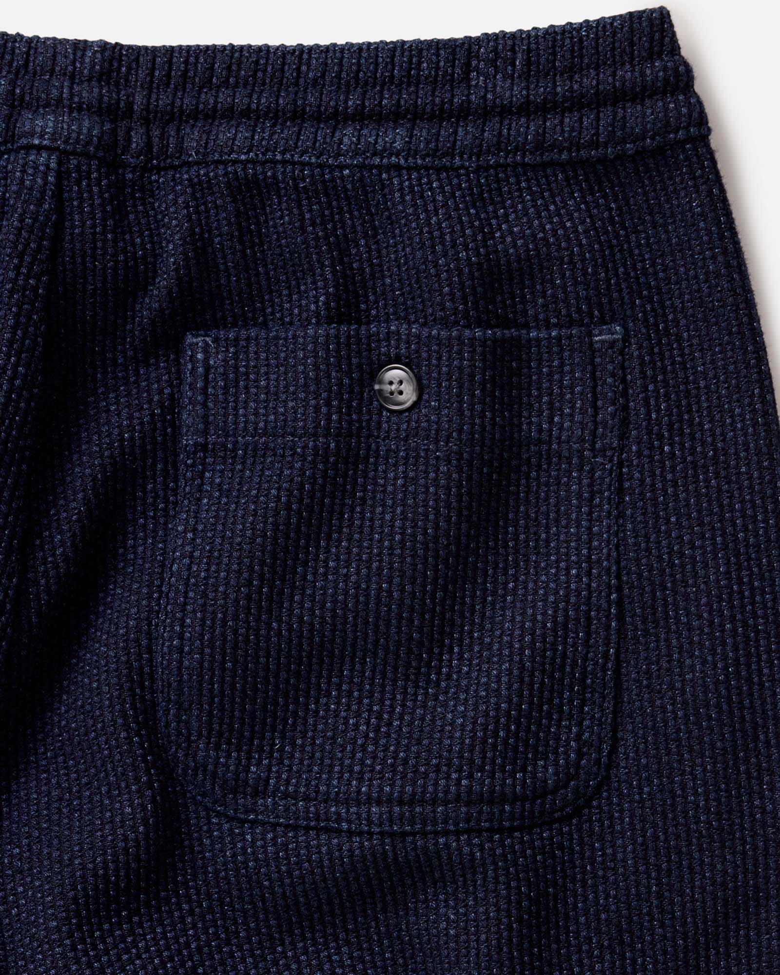 The Apres Pant in Rinsed Indigo Sashiko | Modern Menswear by yycbvcnbmmnbm