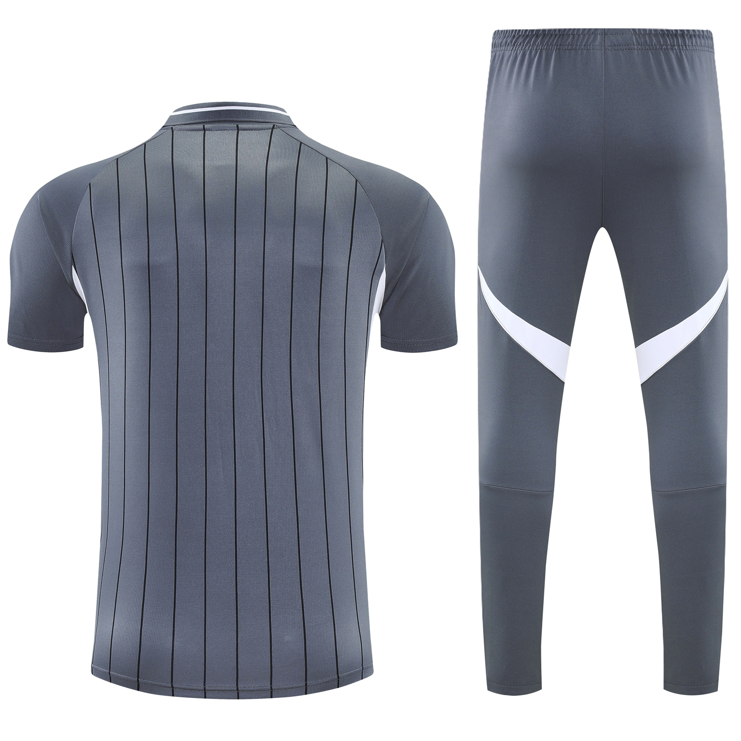 AlphaJersey-Bayern Munich 25-26 POLO Short-Sleeve Training Set - Deep Grey Top and Pants
