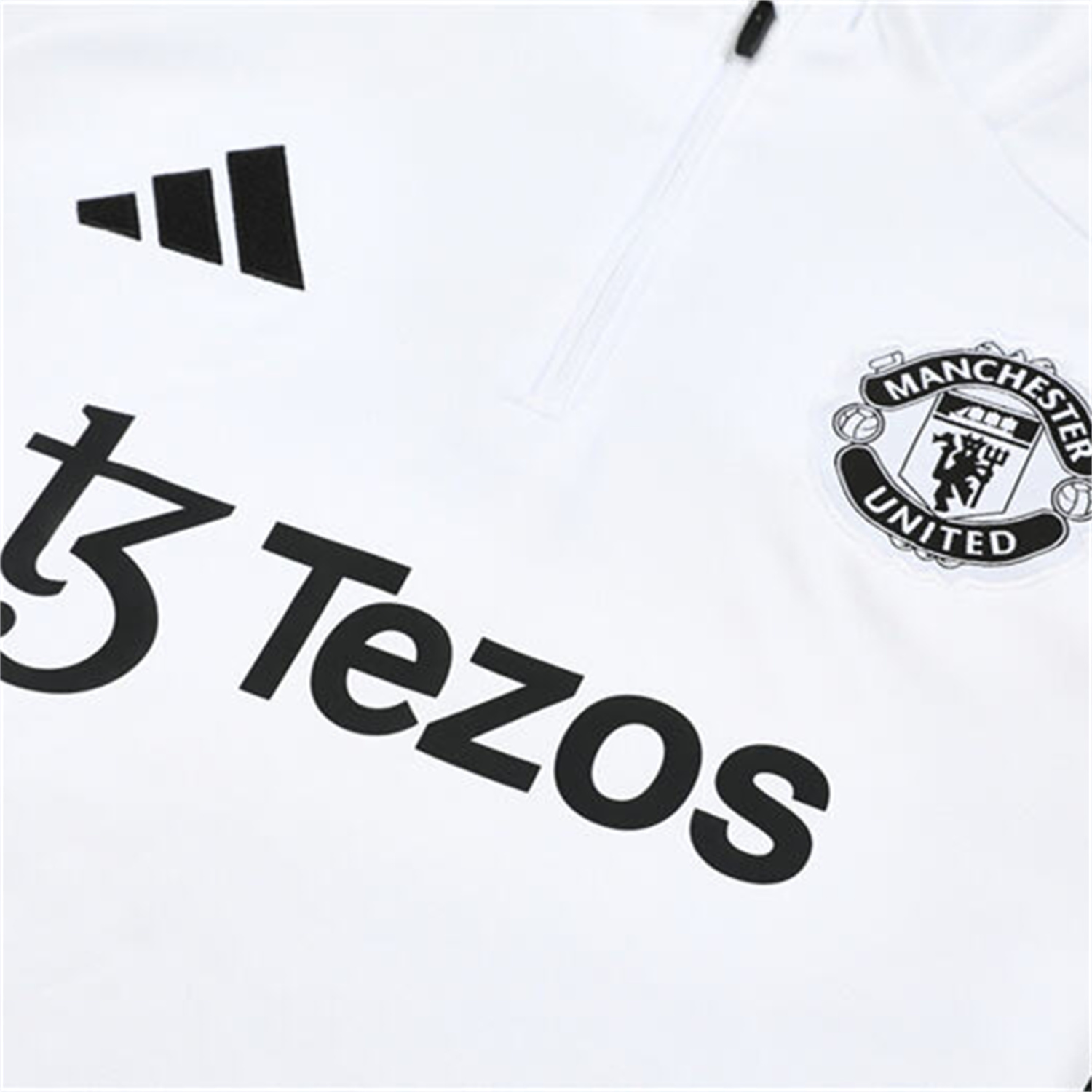 AlphaJersey-Manchester United 25-26 Long Sleeve Training Set - White Top & Black Pants