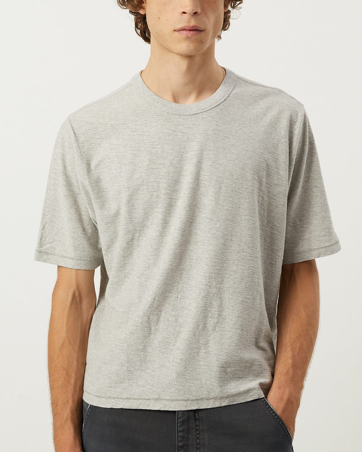 Slub Tee - Heather Grey | Modern Menswear by yycbvcnbmmnbm