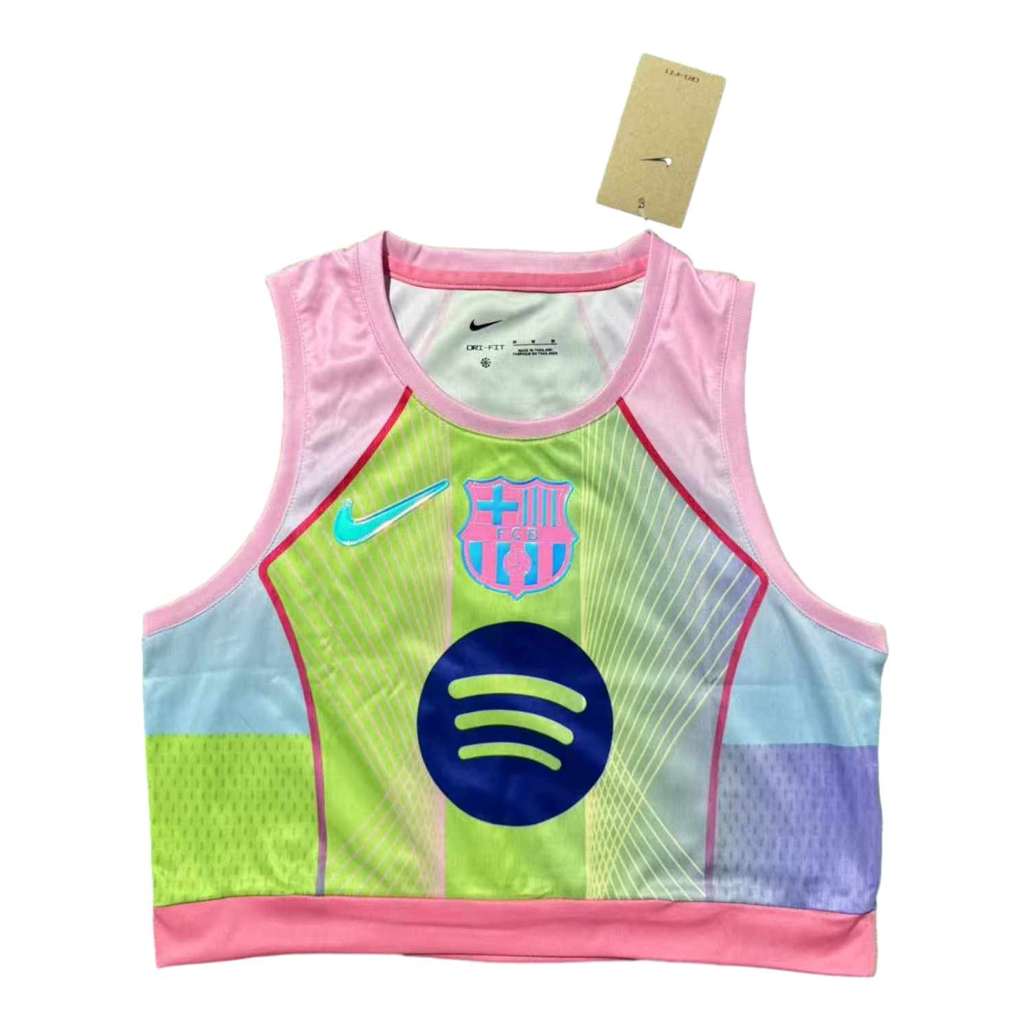AlphaJersey-Women's Barcelona 25-26 Green Pink Yoga Vest