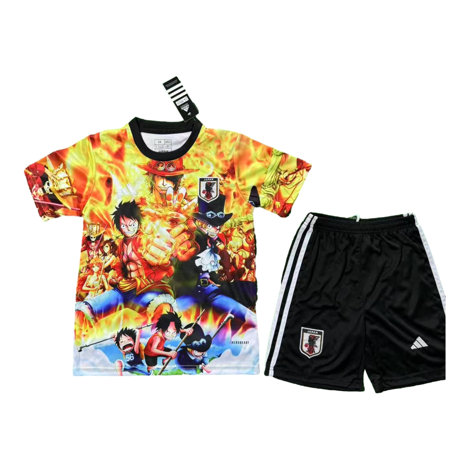 AlphaJersey-Japan 25-26 Luffy & Ace & Sabo's Fiery Triple-Attack Special Kids Kit