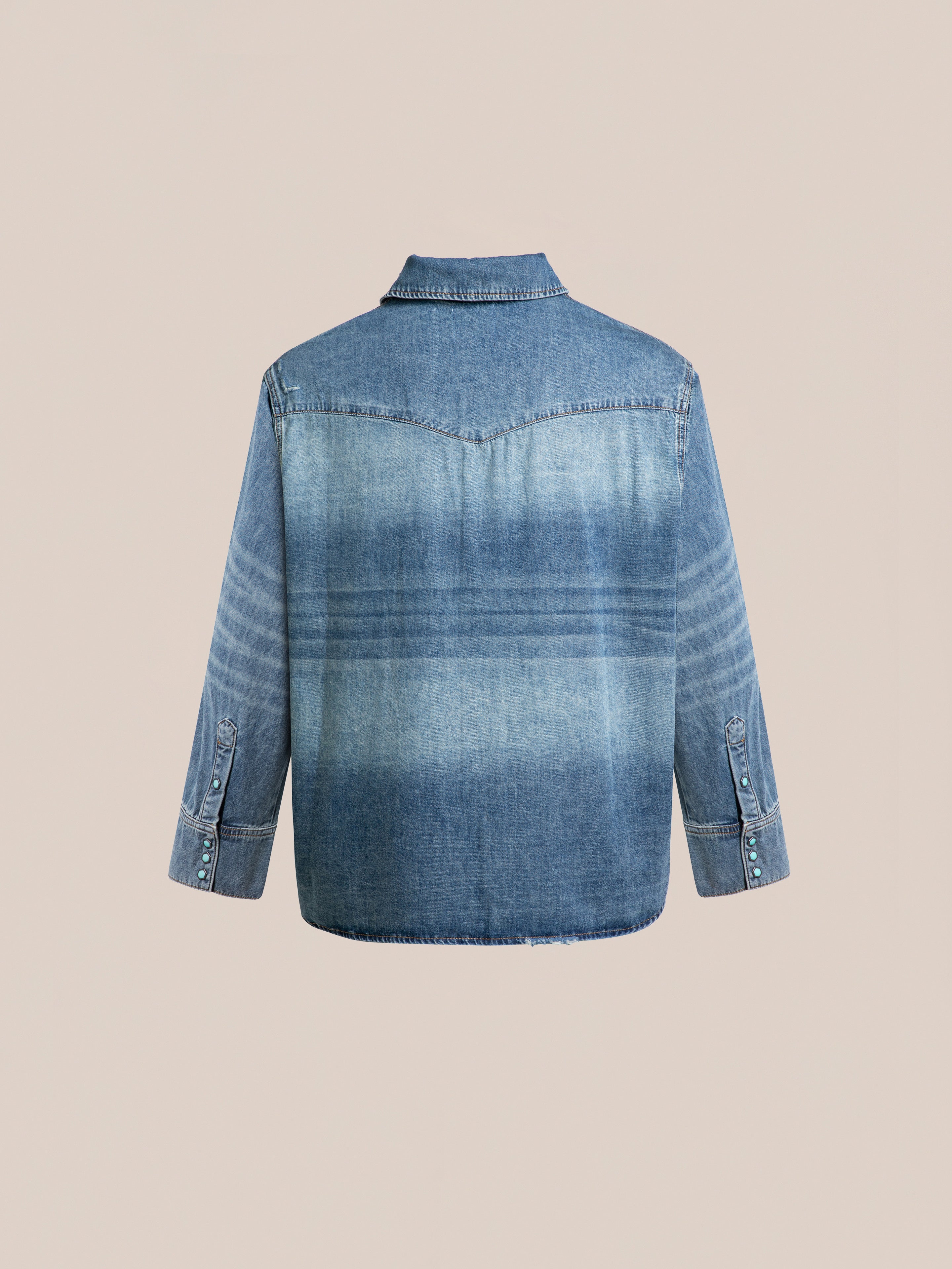 Floral Embroidered Western Denim Shirt | Modern Menswear by yycbvcnbmmnbm