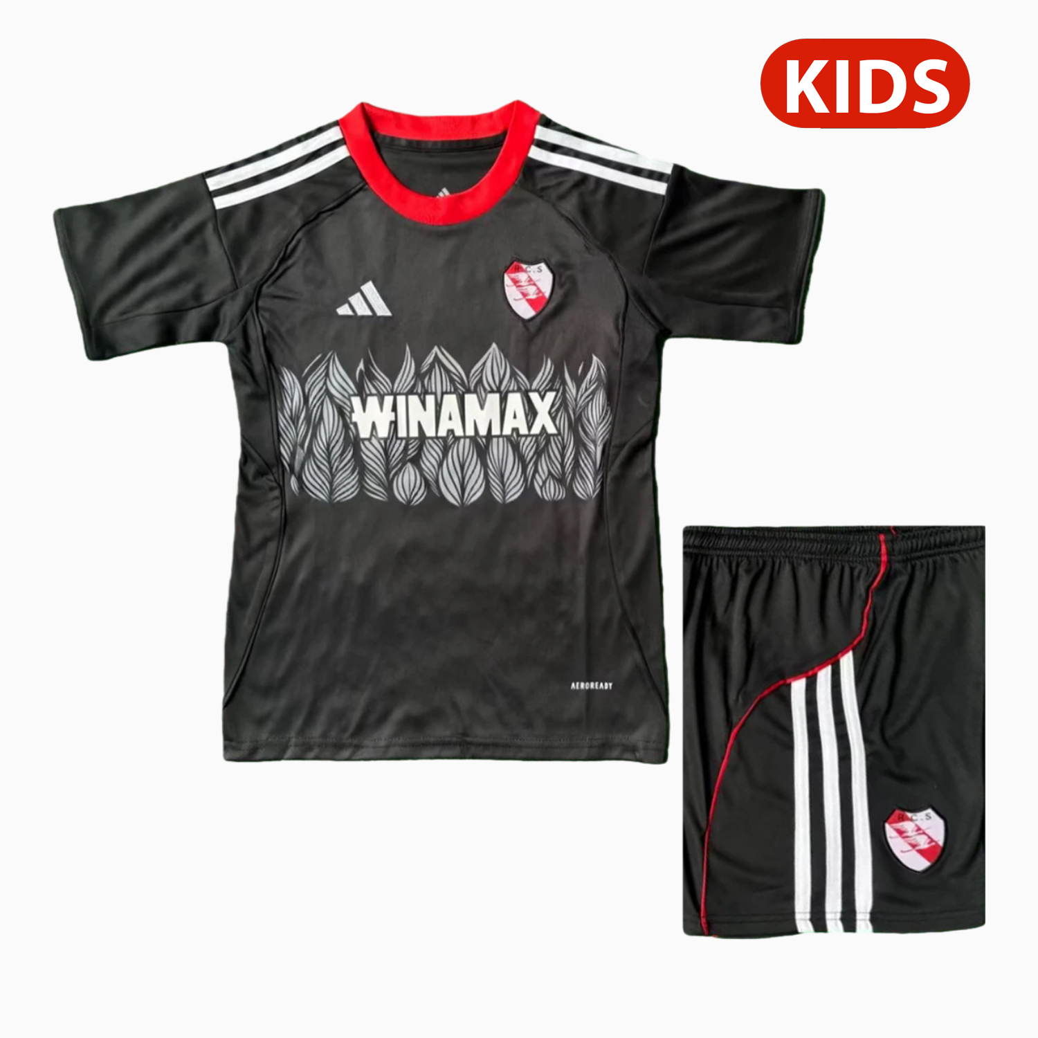 AlphaJersey-Strasbourg 25-26 Third Black Kids Kit