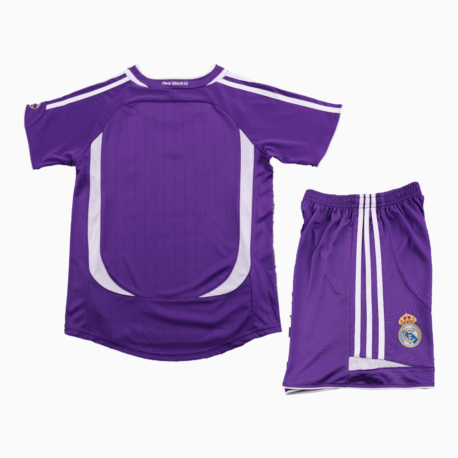 AlphaJersey-Retro Real Madrid 2006-07 Away Purple Kids Kit
