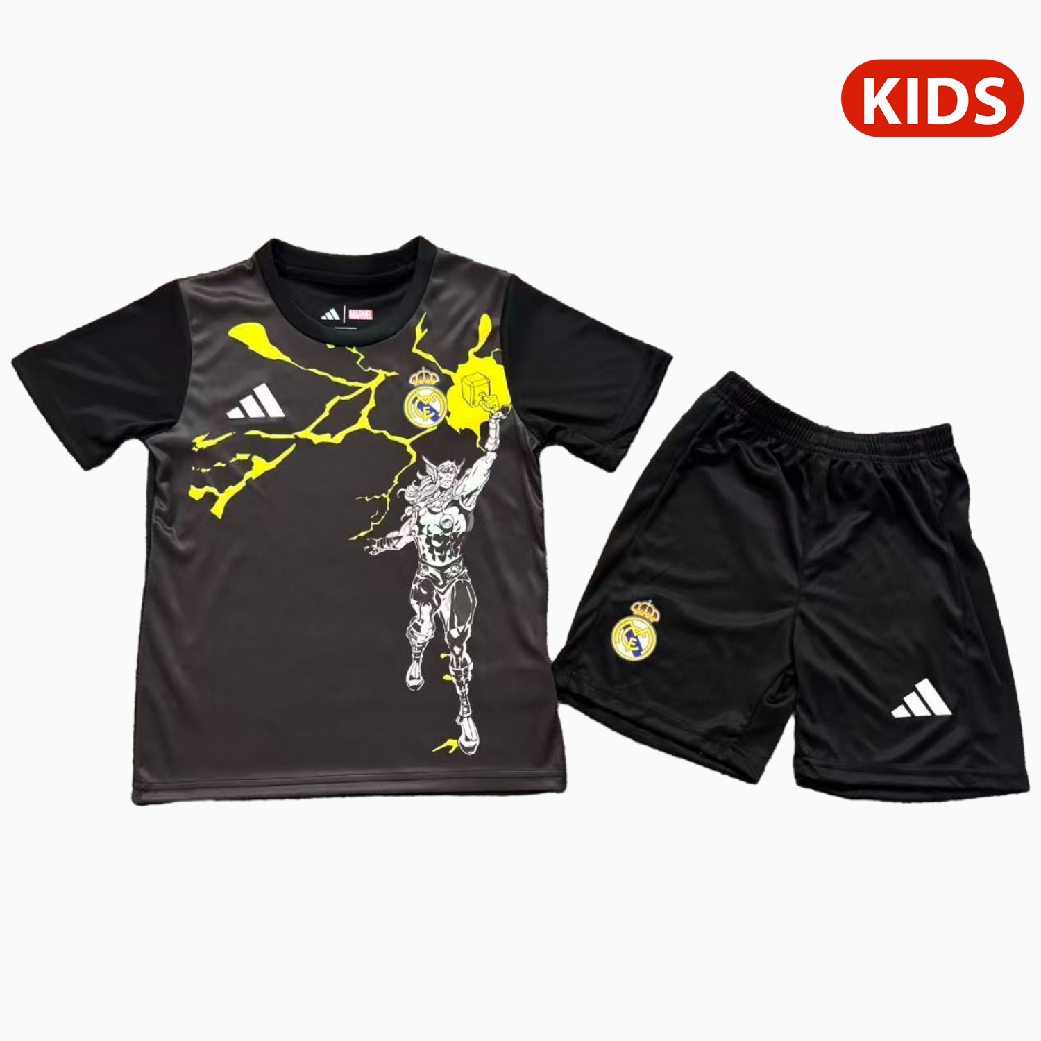 AlphaJersey-Real Madrid 25-26 Black Thunder Comics Special Kids Kit