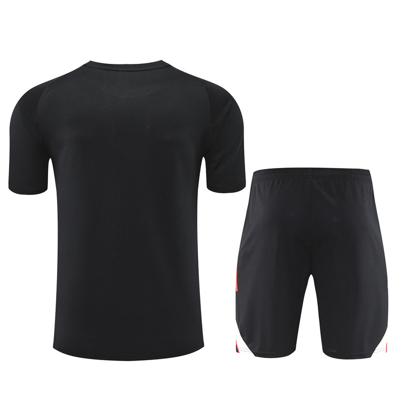 AlphaJersey-Liver.pool 25-26 Short-Sleeve Training Set - Black Top & Black Shorts