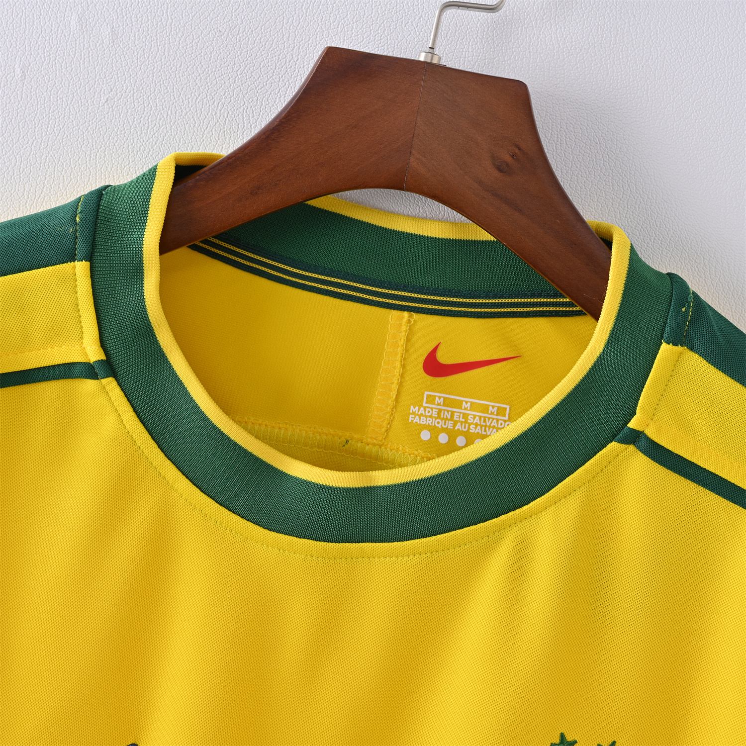 AlphaJersey-Retro Brazil 1998 Home Long Sleeves Jersey