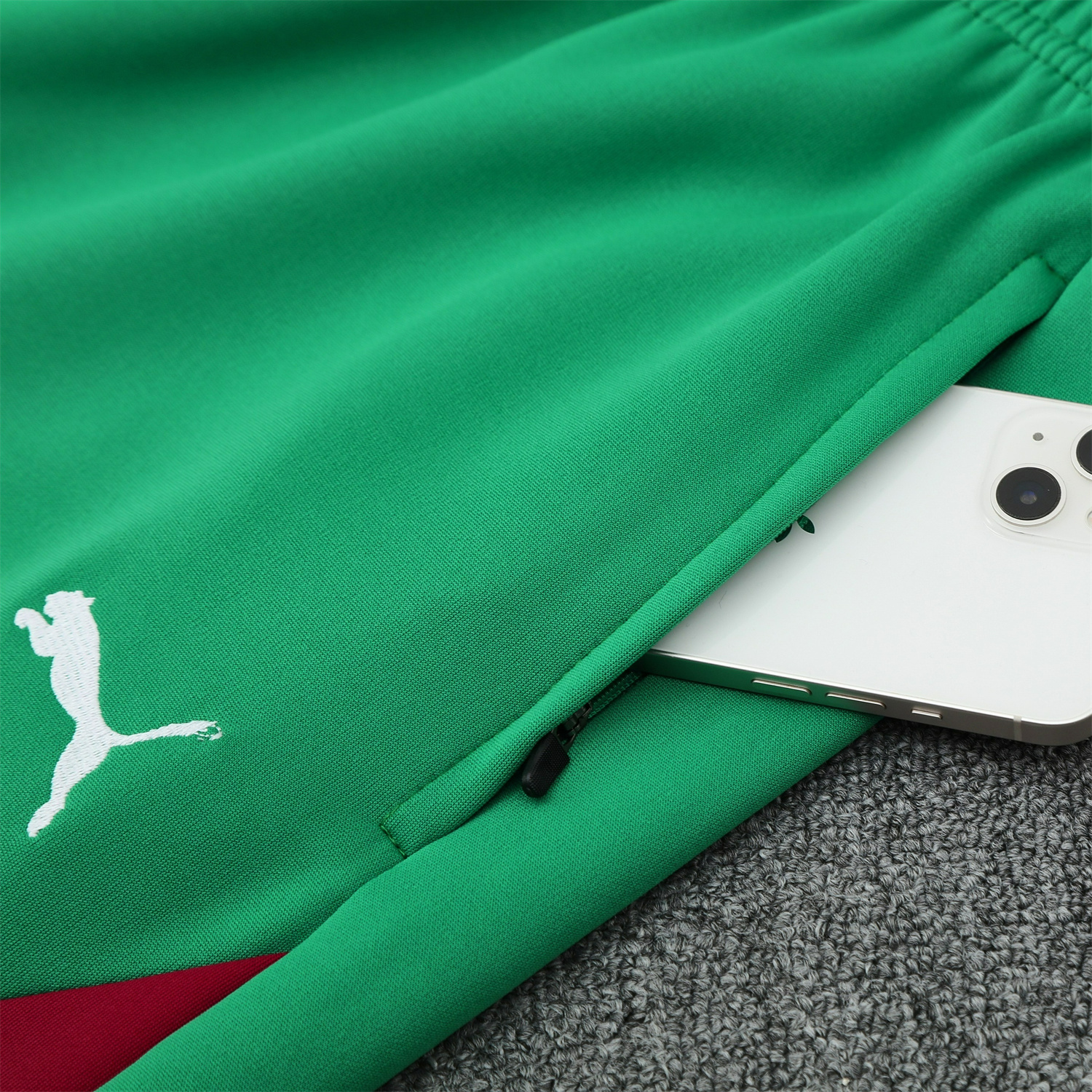 AlphaJersey-Morocco 25-26 Jacket Training Tracksuit - Red Jackets & Green Pants