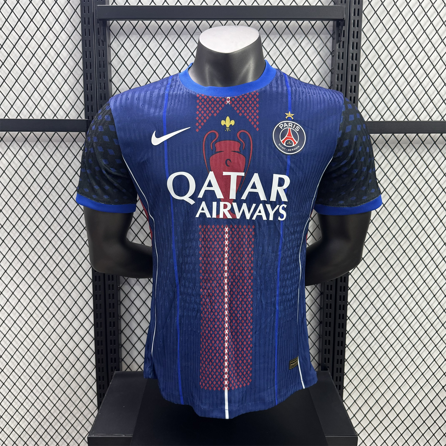 AlphaJersey-Paris Saint-Germain PSG 25-26 Champion Blue Special Edition Jersey With Star - Player Version