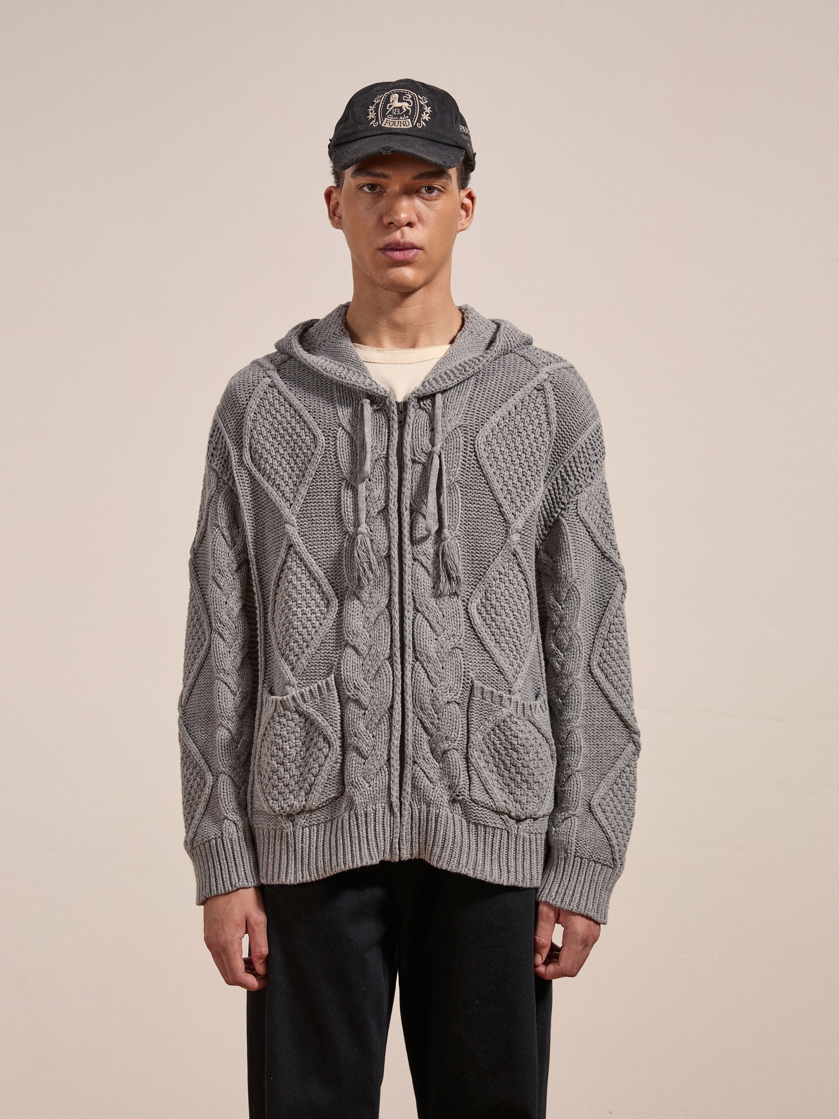 Zip Up Cable Knit Hoodie | Modern Menswear by yycbvcnbmmnbm