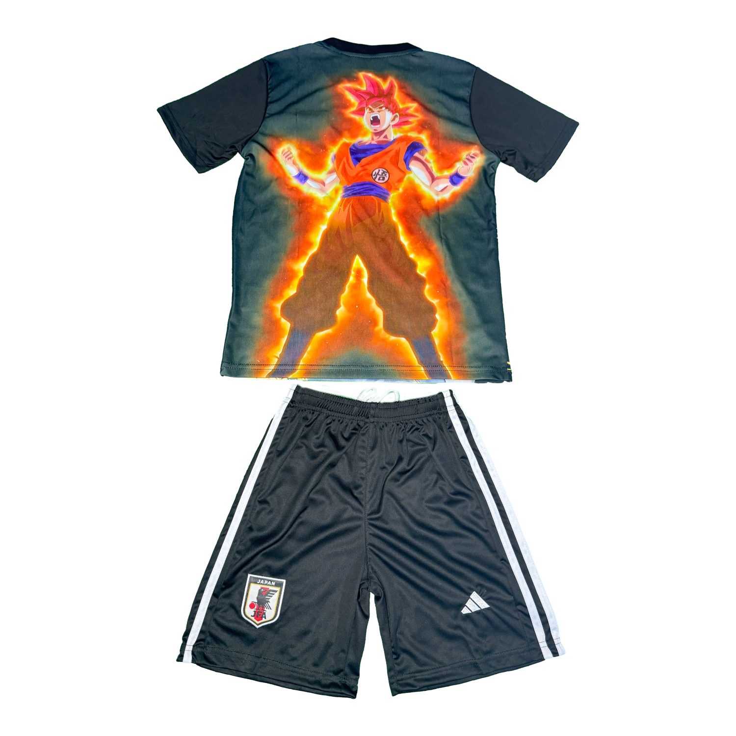 AlphaJersey-Japan 25-26 Golden Super Saiyan Black Special Kids Kit