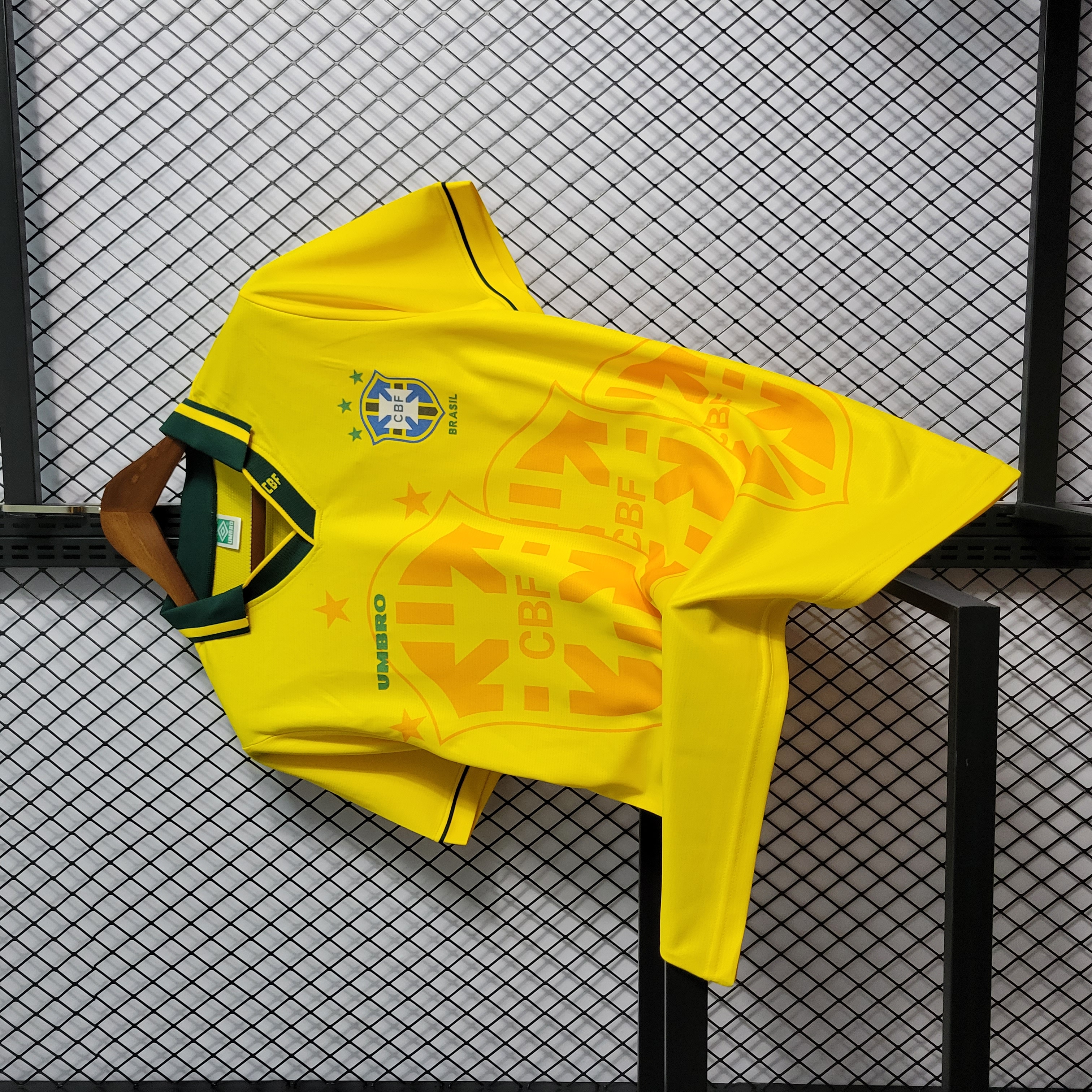 AlphaJersey-Retro Brazil 1994 Home Stadium Jersey