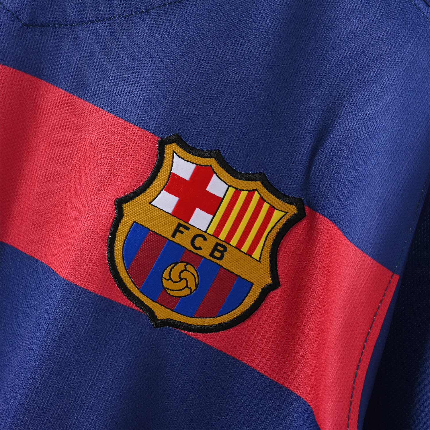 AlphaJersey-Retro Barcelona 15-16 Home Long Sleeves Jersey
