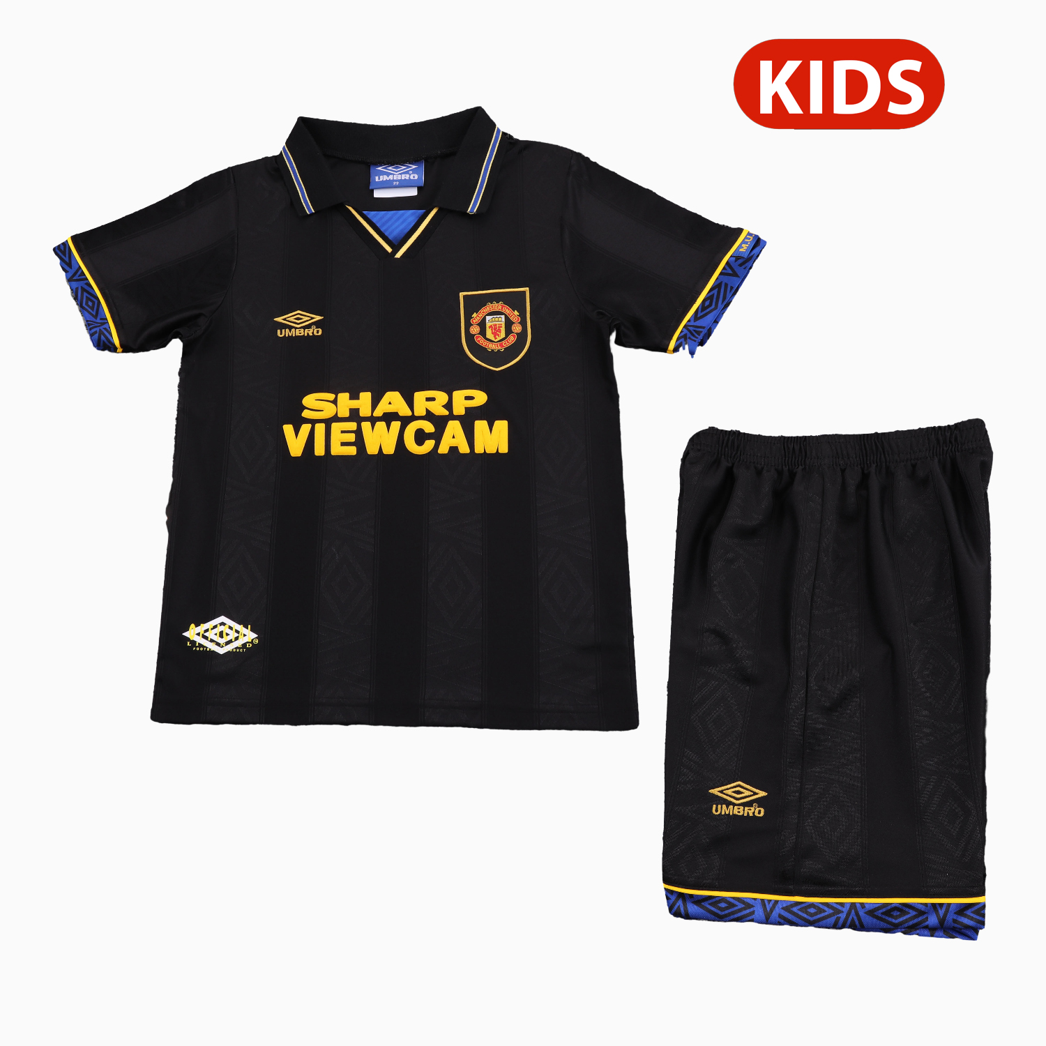 AlphaJersey-Retro Manchester United 93-95 Away Kids Kit