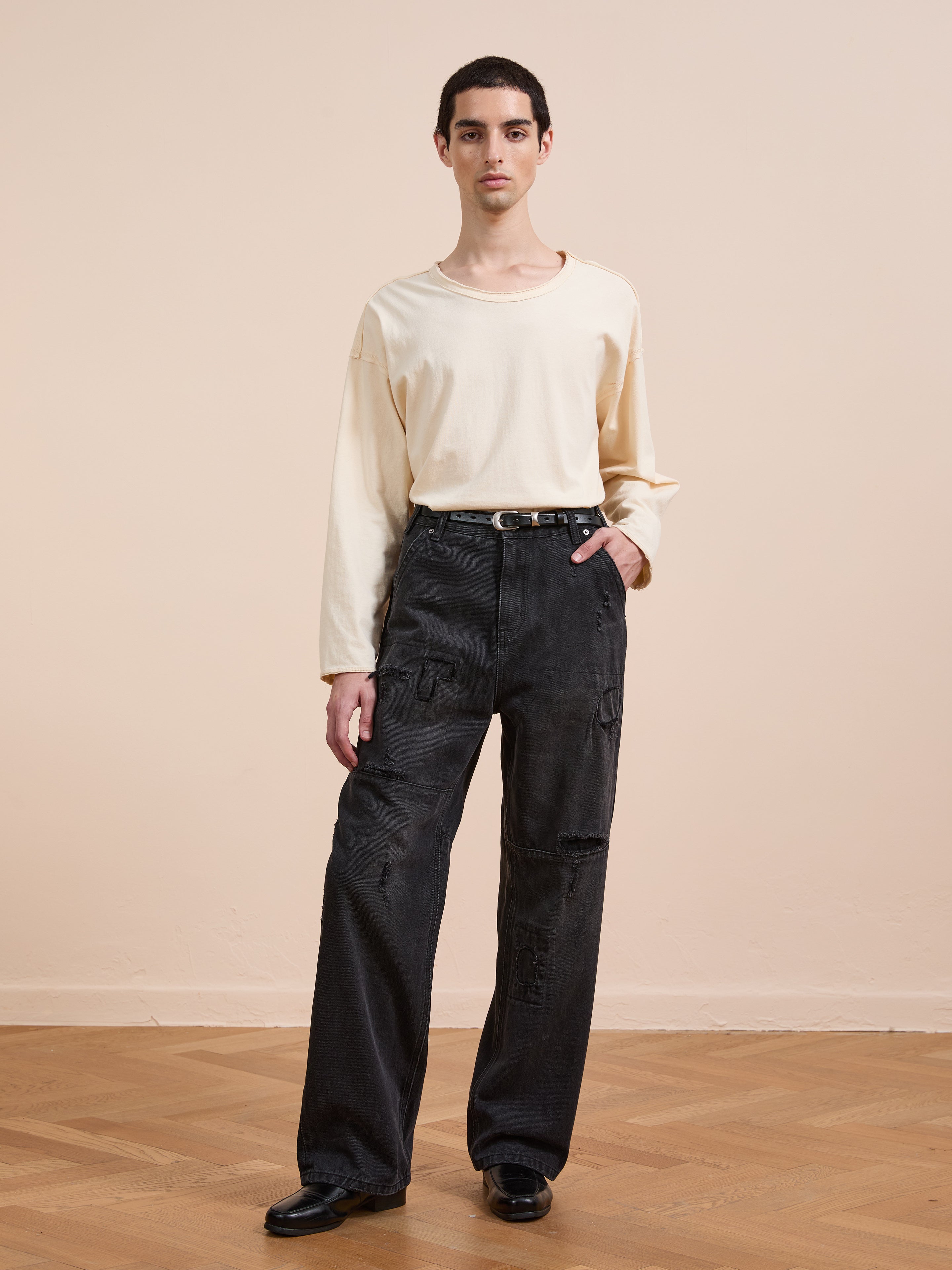 Painter Repaired Jeans | Modern Menswear by yycbvcnbmmnbm