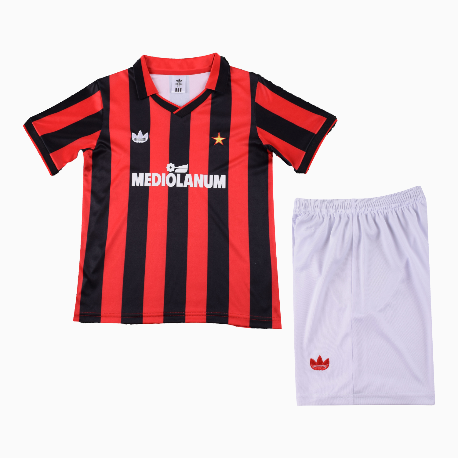 AlphaJersey-Retro AC Milan 1990-91 Home Kids Kit