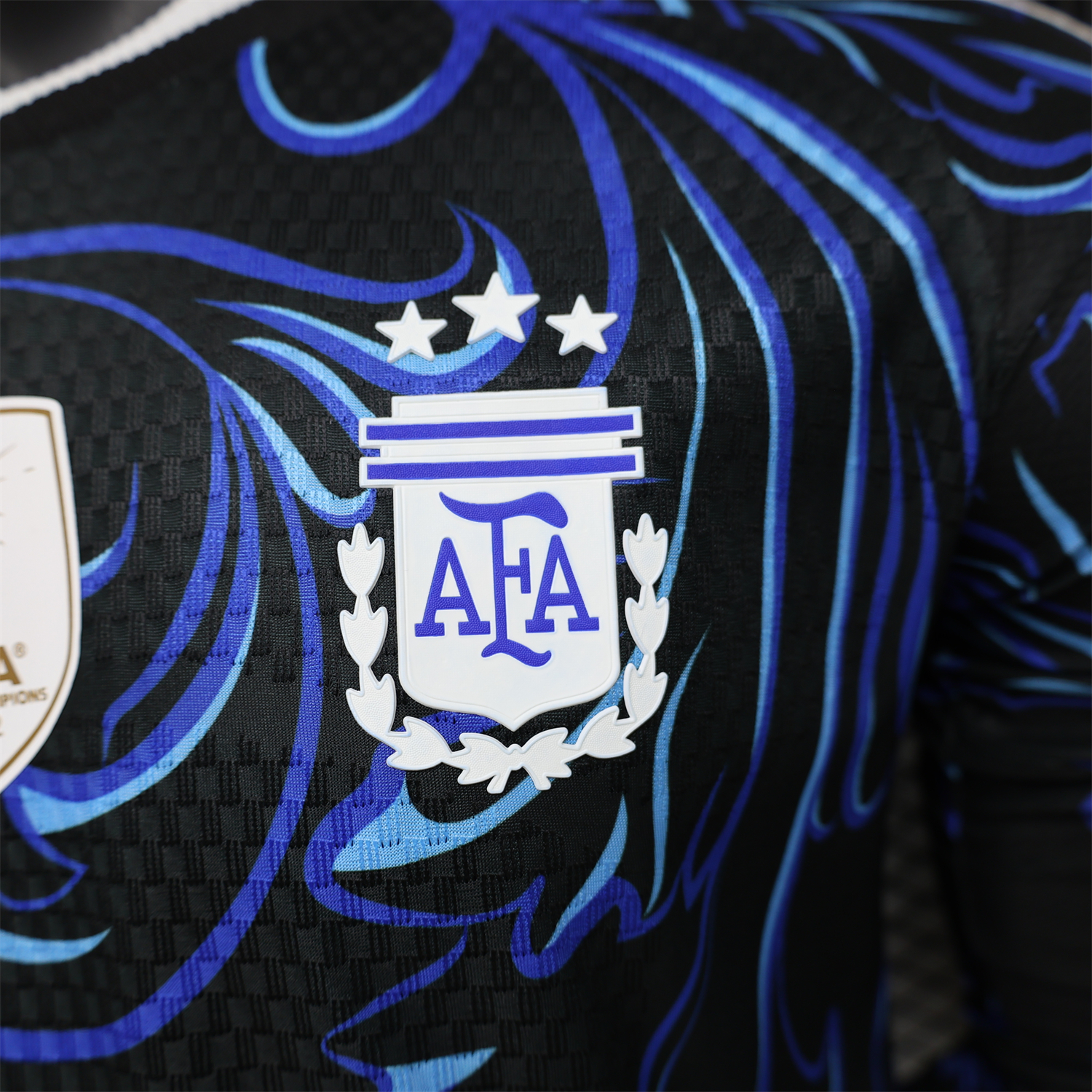 AlphaJersey-Argentina 2026 Away Deep Blue Long Sleeves Jersey - Player Version