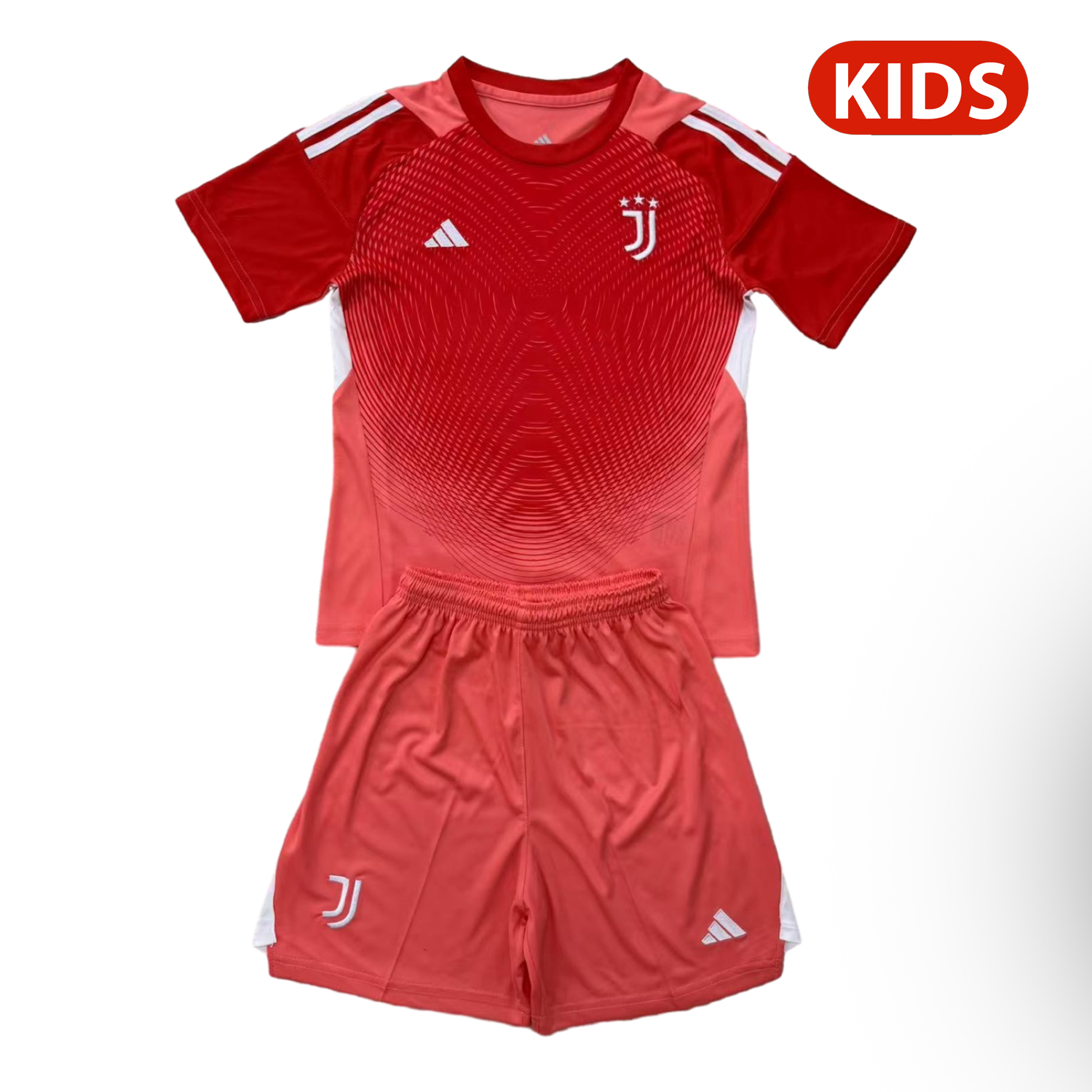 AlphaJersey-Juventus 25-26 Red Goalkeeper Kids Kit