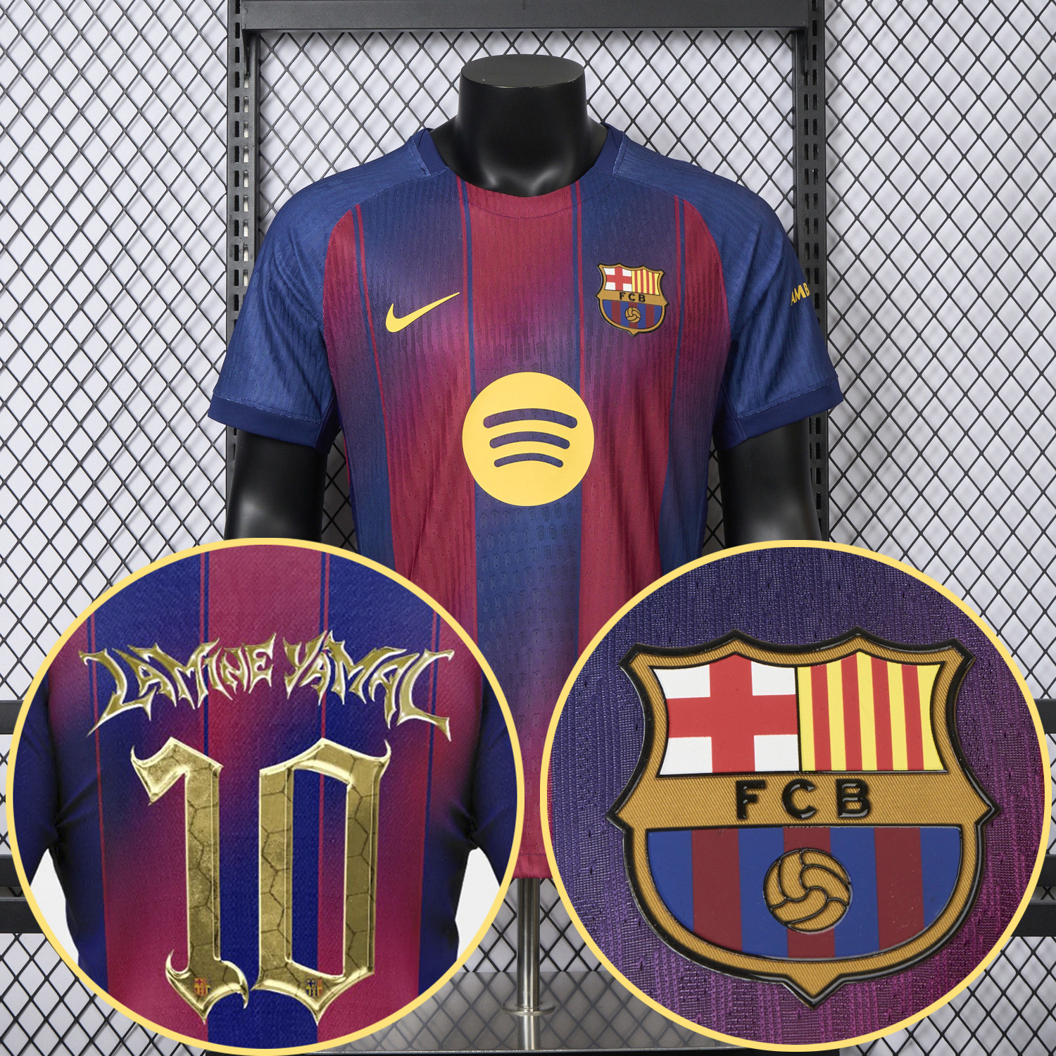 AlphaJersey-【Yamal Special Font】Barcelona 25-26 Home Jersey - Player Version