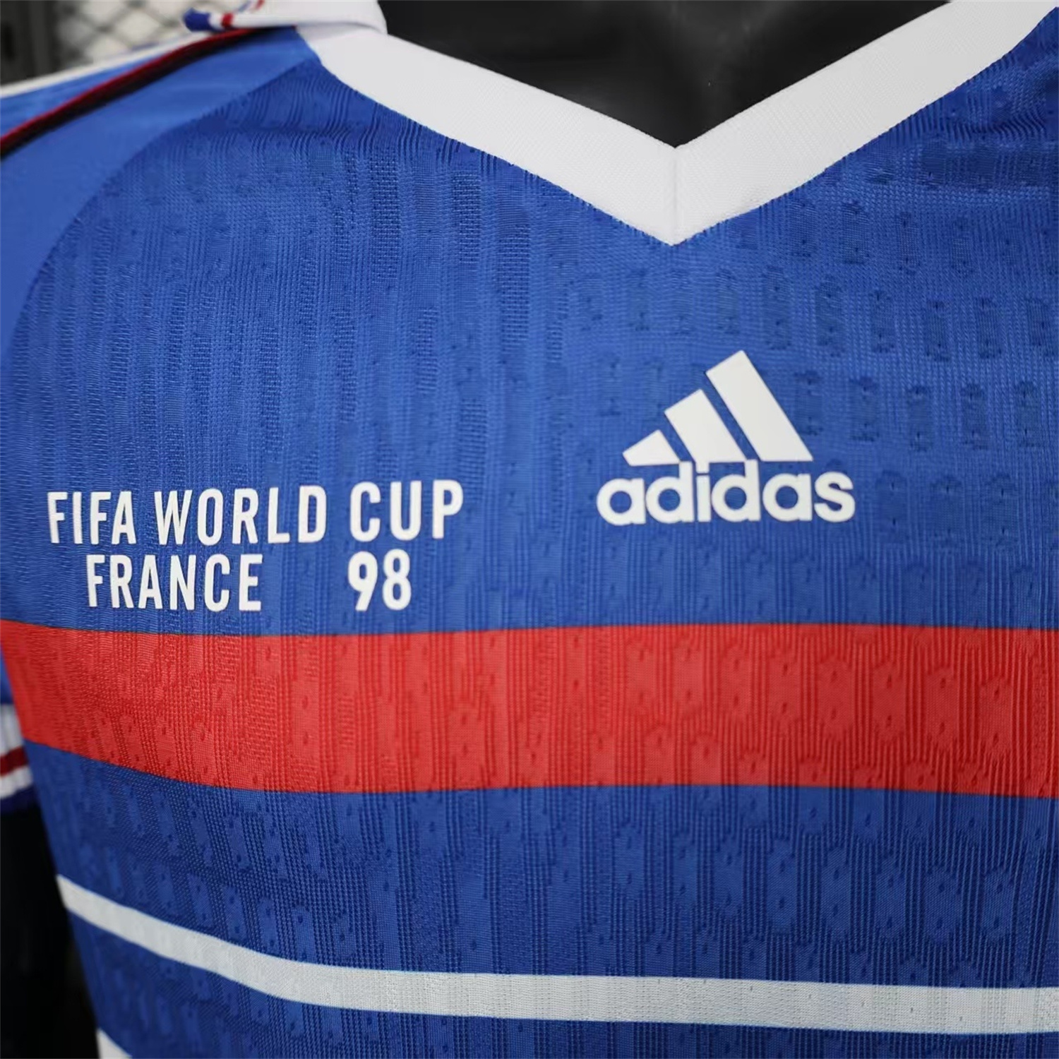 AlphaJersey-Retro France 1998 Home Blue Jersey - Player Version