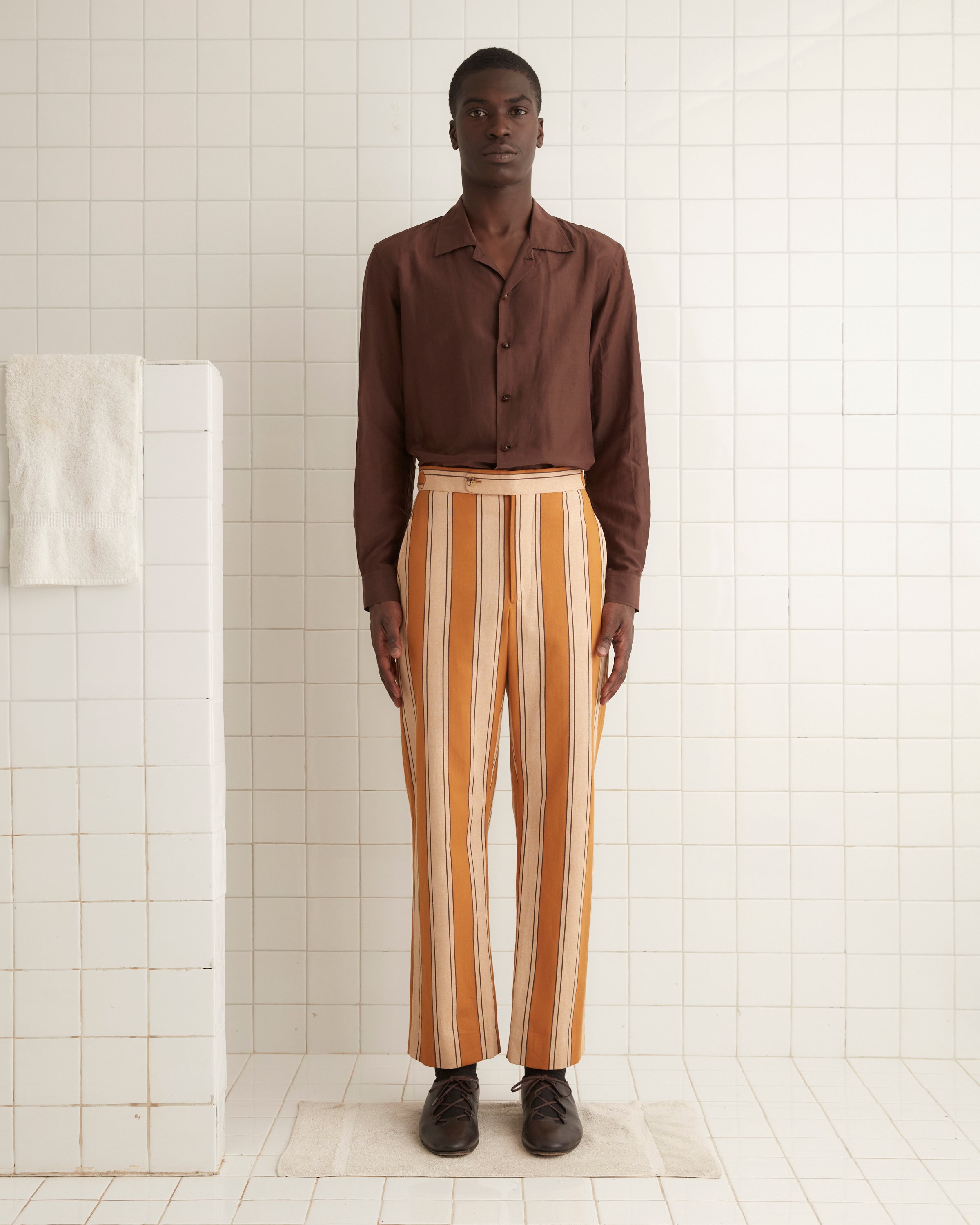 Awning Stripe Trousers | Modern Menswear by yycbvcnbmmnbm