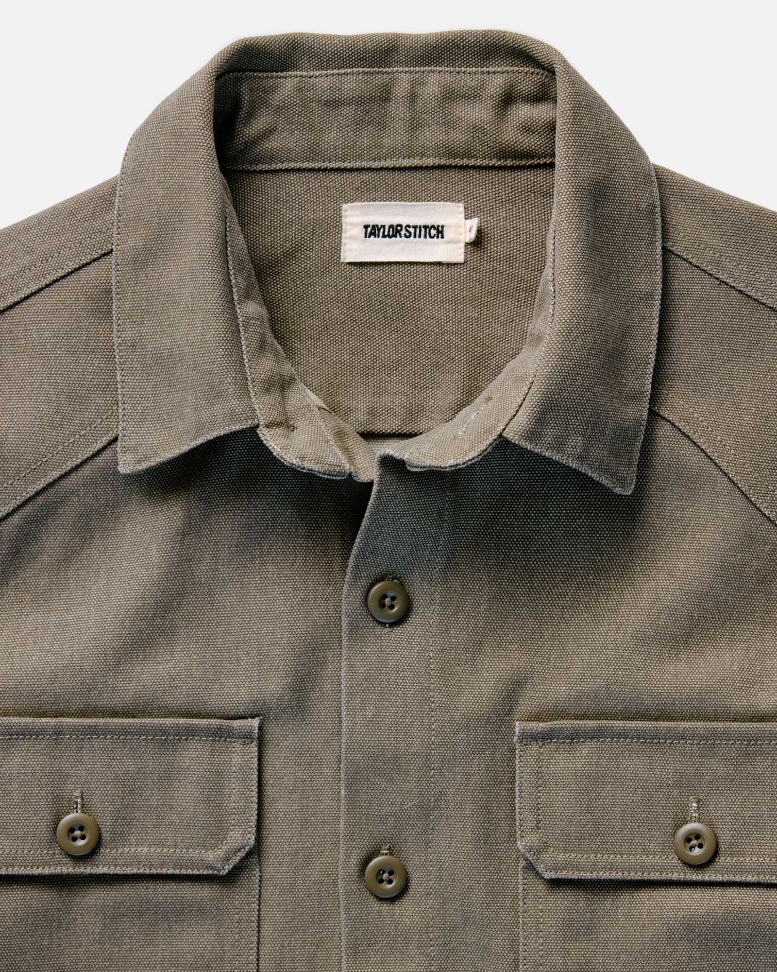 The Shop Shirt in Stone Chipped Canvas | Modern Menswear by yycbvcnbmmnbm