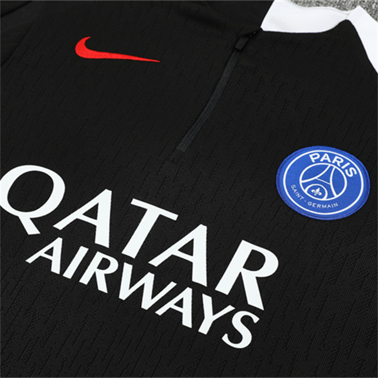 AlphaJersey-Paris Saint-Germain PSG 25-26 Kids Long Sleeve Training Set - Player Version - Black Top and Black Pants