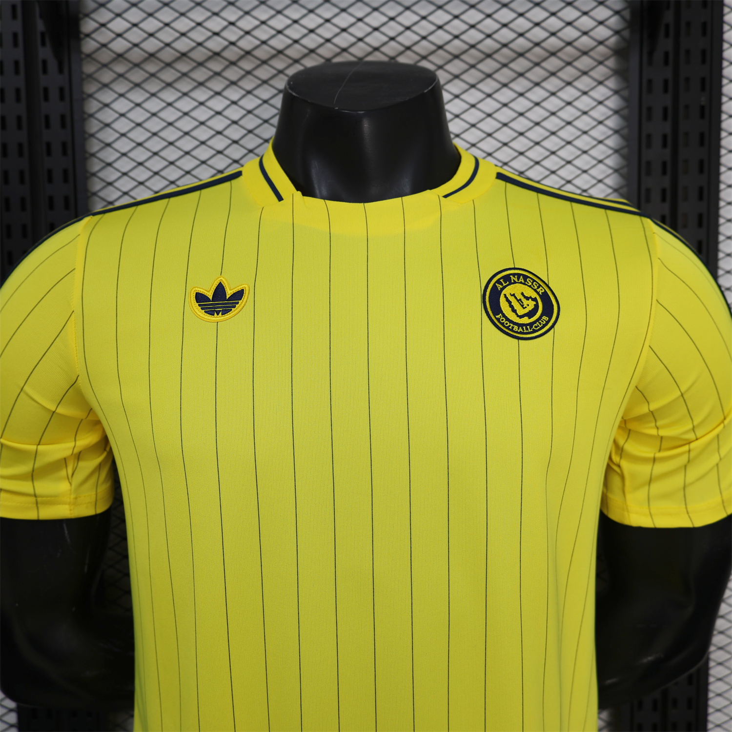 AlphaJersey-Al Nassr Riyadh Victory 25-26 Terrace Icon Retro Casual Style Yellow Jersey - Player Version