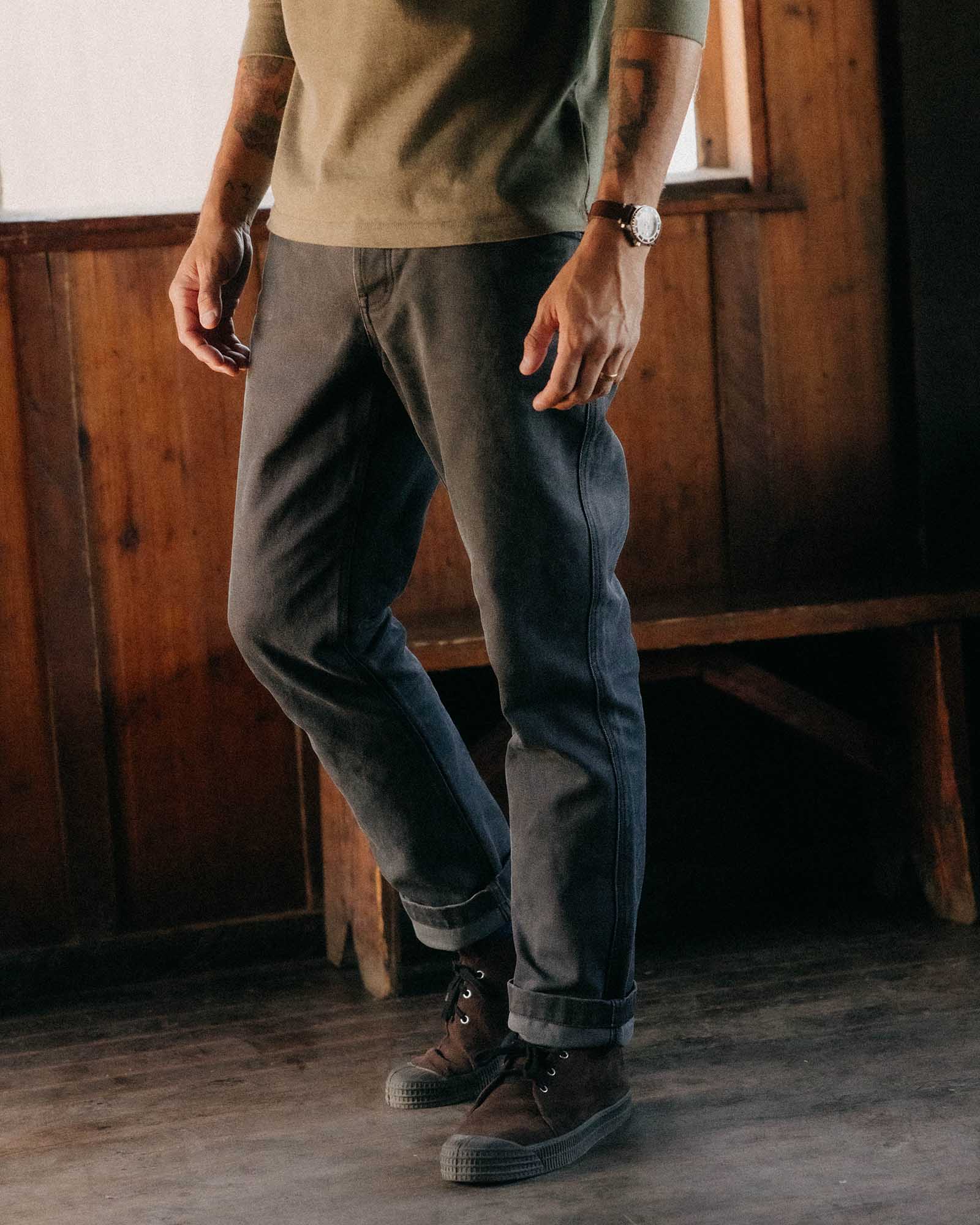 The Camp Pant in Coal Chipped Canvas | Modern Menswear by yycbvcnbmmnbm