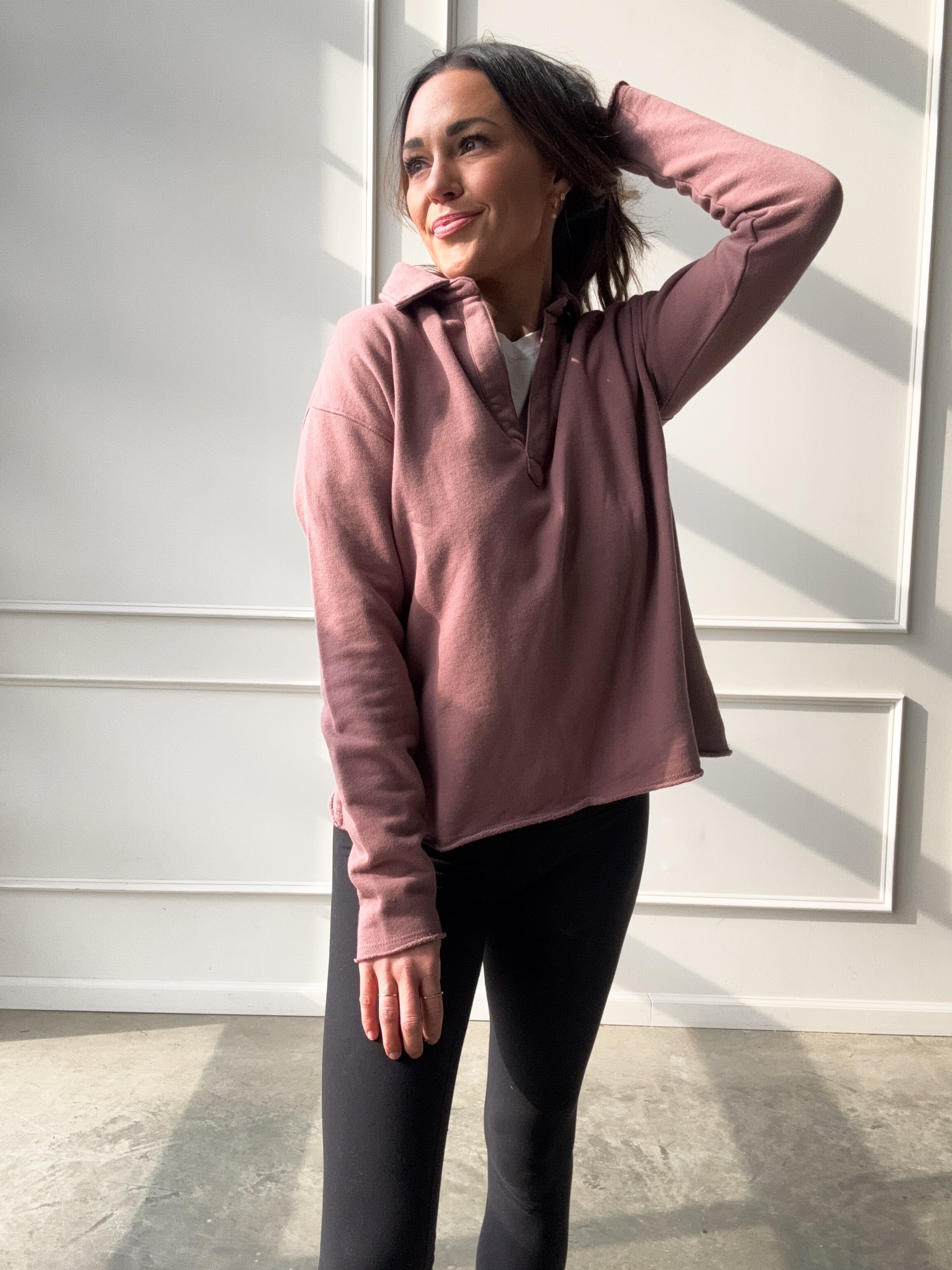 Rose Taupe Lightweight Pullover | Elegant Women's Fashion by coolavocek